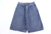 Y2K Ekgister Dark Wash Denim Shorts