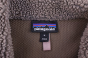 Women's Patagonia Logo Patch Brown Sherpa Full Zip Jacket