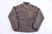 Women's Patagonia Logo Patch Brown Sherpa Full Zip Jacket
