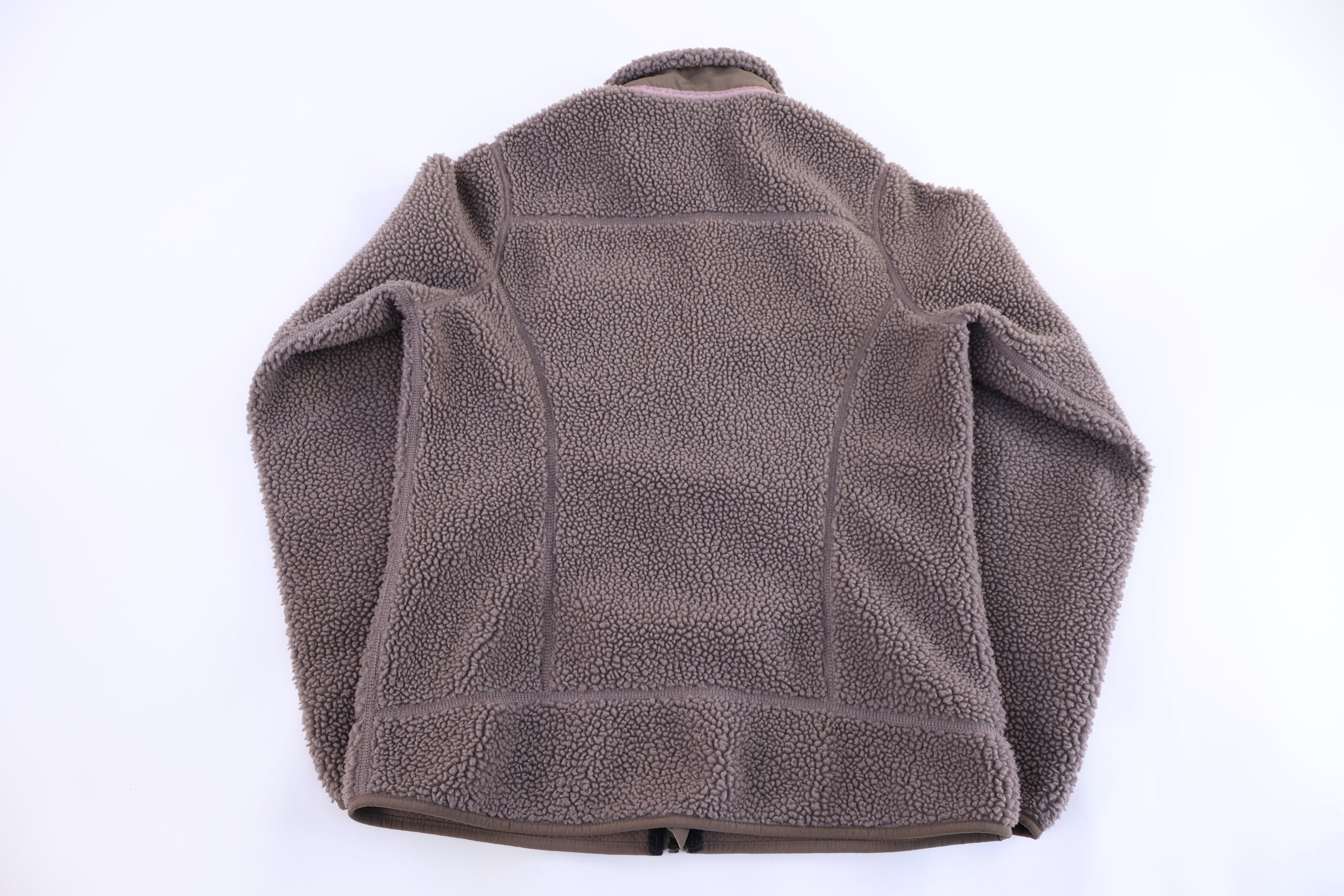 Women's Patagonia Logo Patch Brown Sherpa Full Zip Jacket
