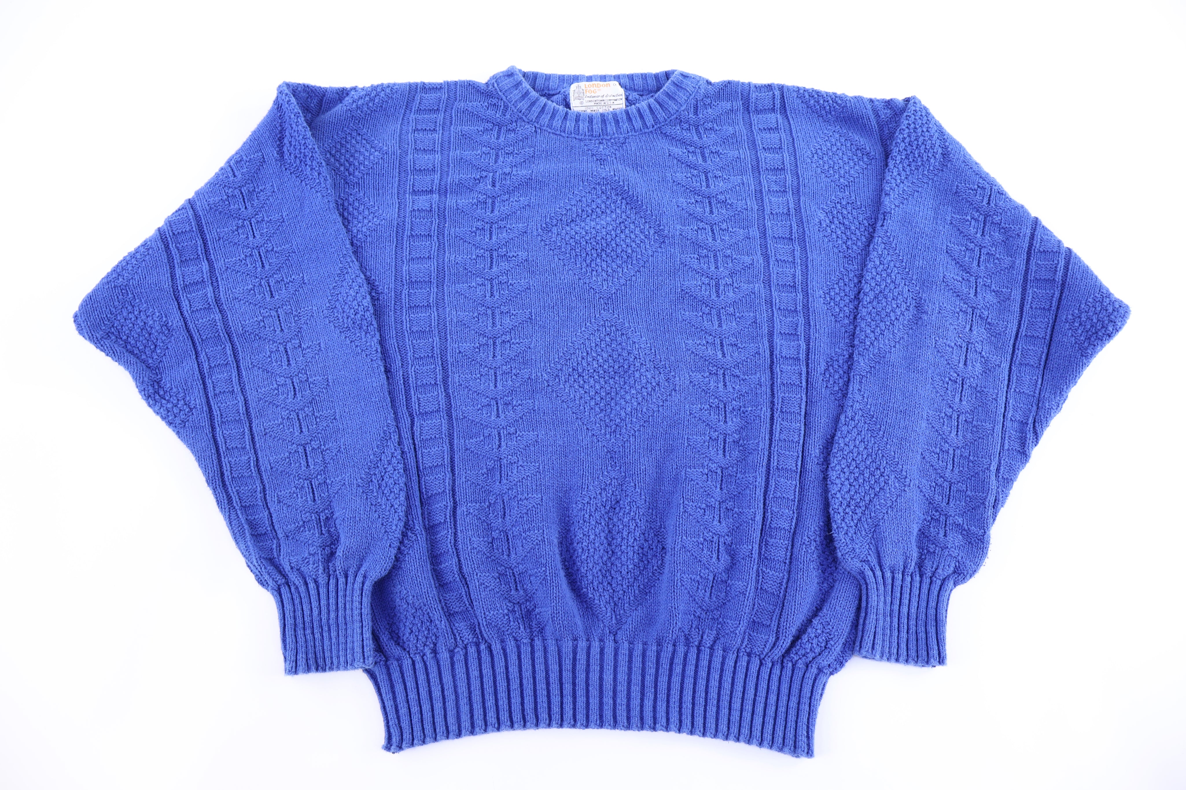 Vintage London Fog Blue Knit Sweater