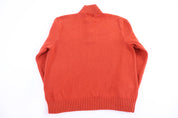 Polo by Ralph Lauren Embroidered Logo Orange Quarter Zip Sweater