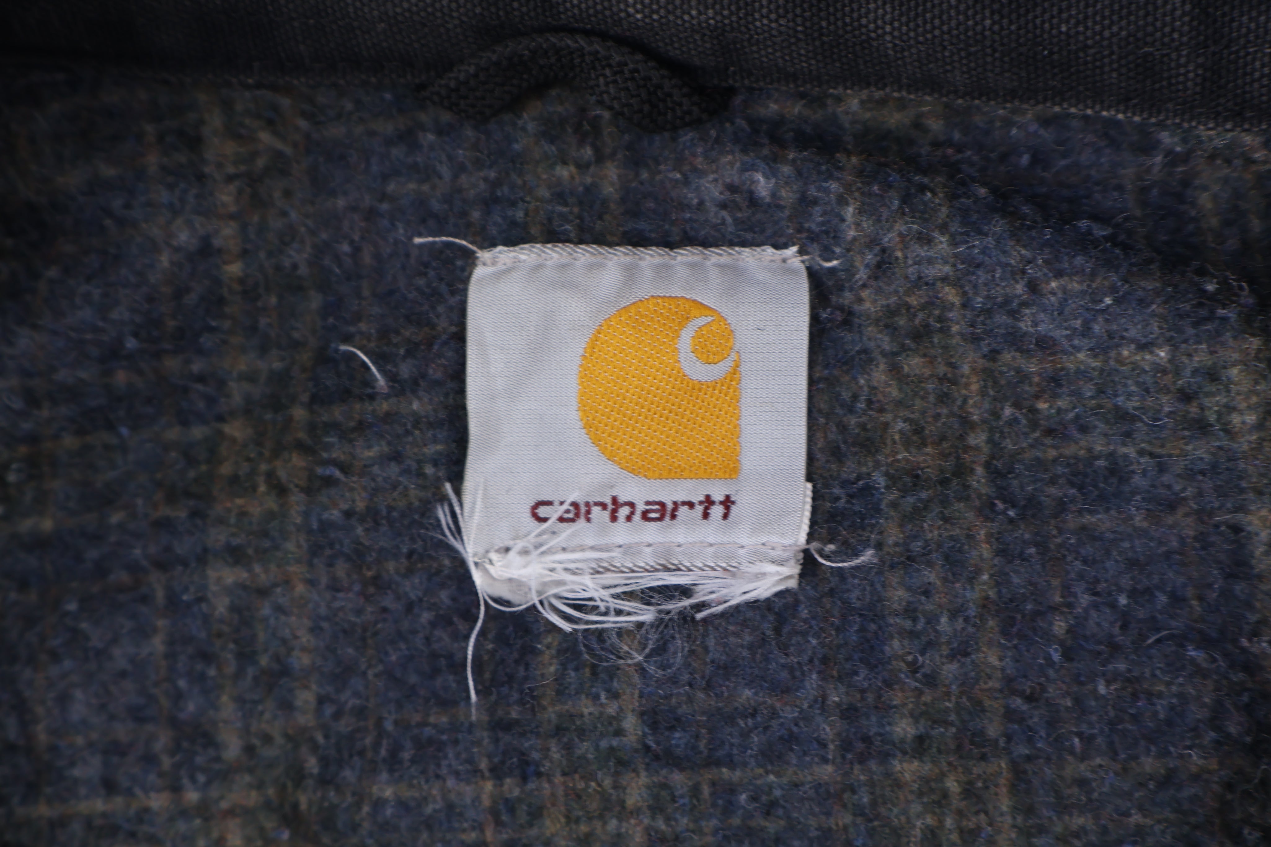Carhartt Logo Patch Grey Blanket Lined Detroit Jacket