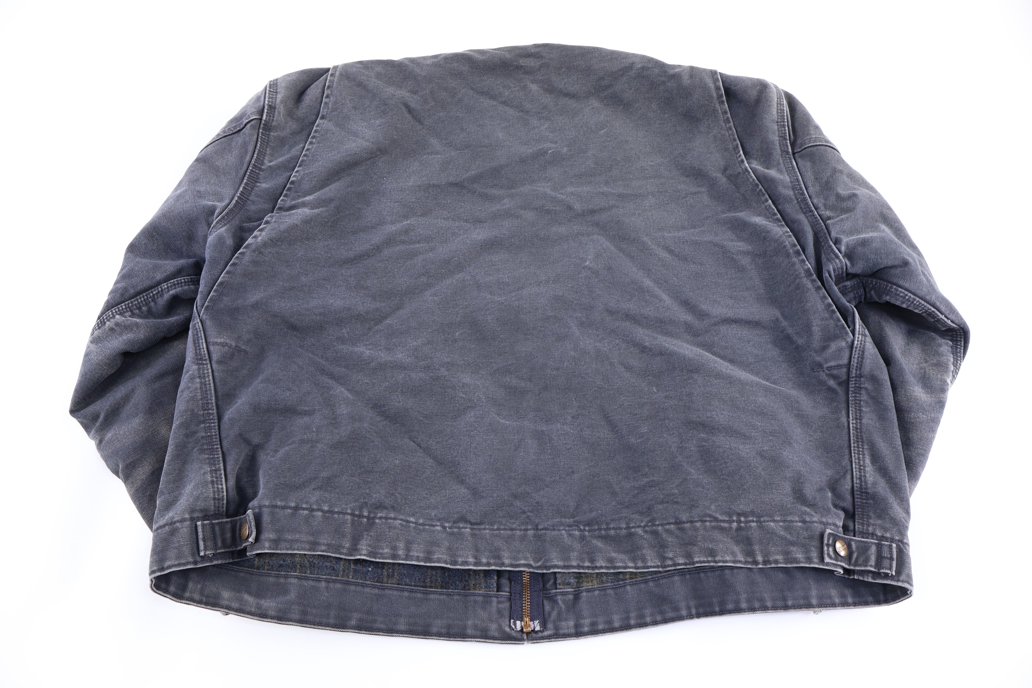 Carhartt Logo Patch Grey Blanket Lined Detroit Jacket