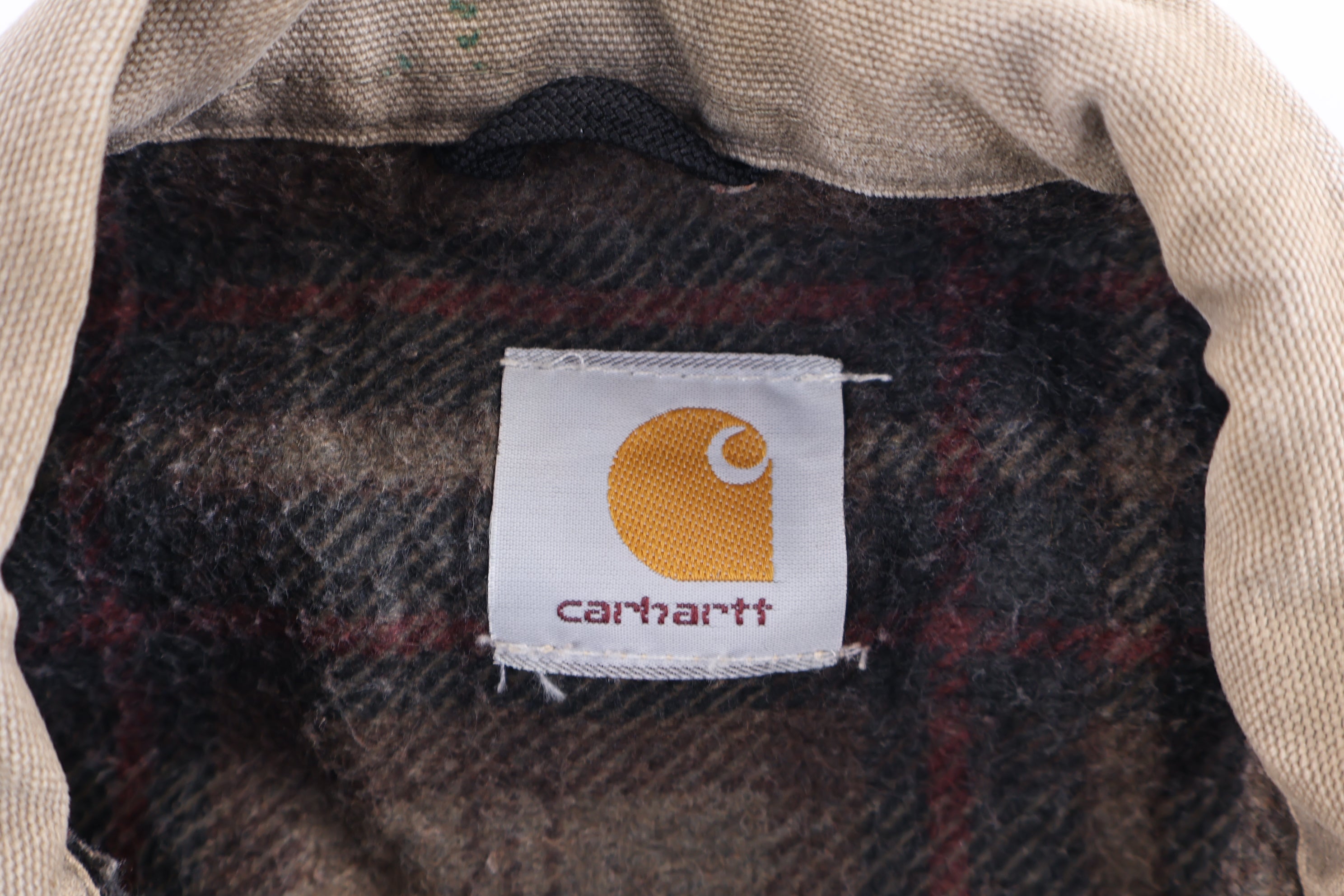 Carhartt Logo Patch Brown Blanket Lined Detroit Jacket
