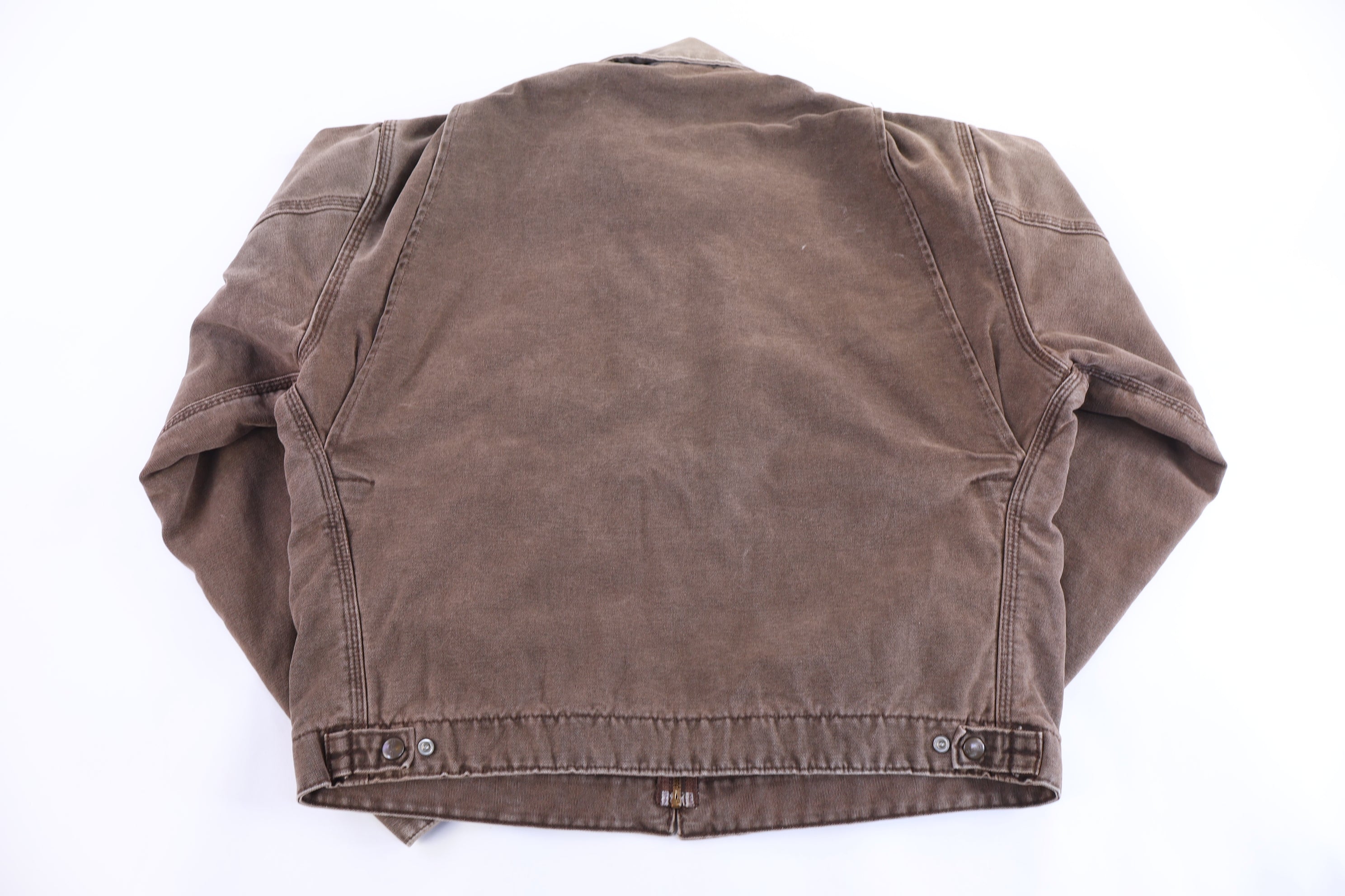 Carhartt Logo Patch Brown Blanket Lined Detroit Jacket