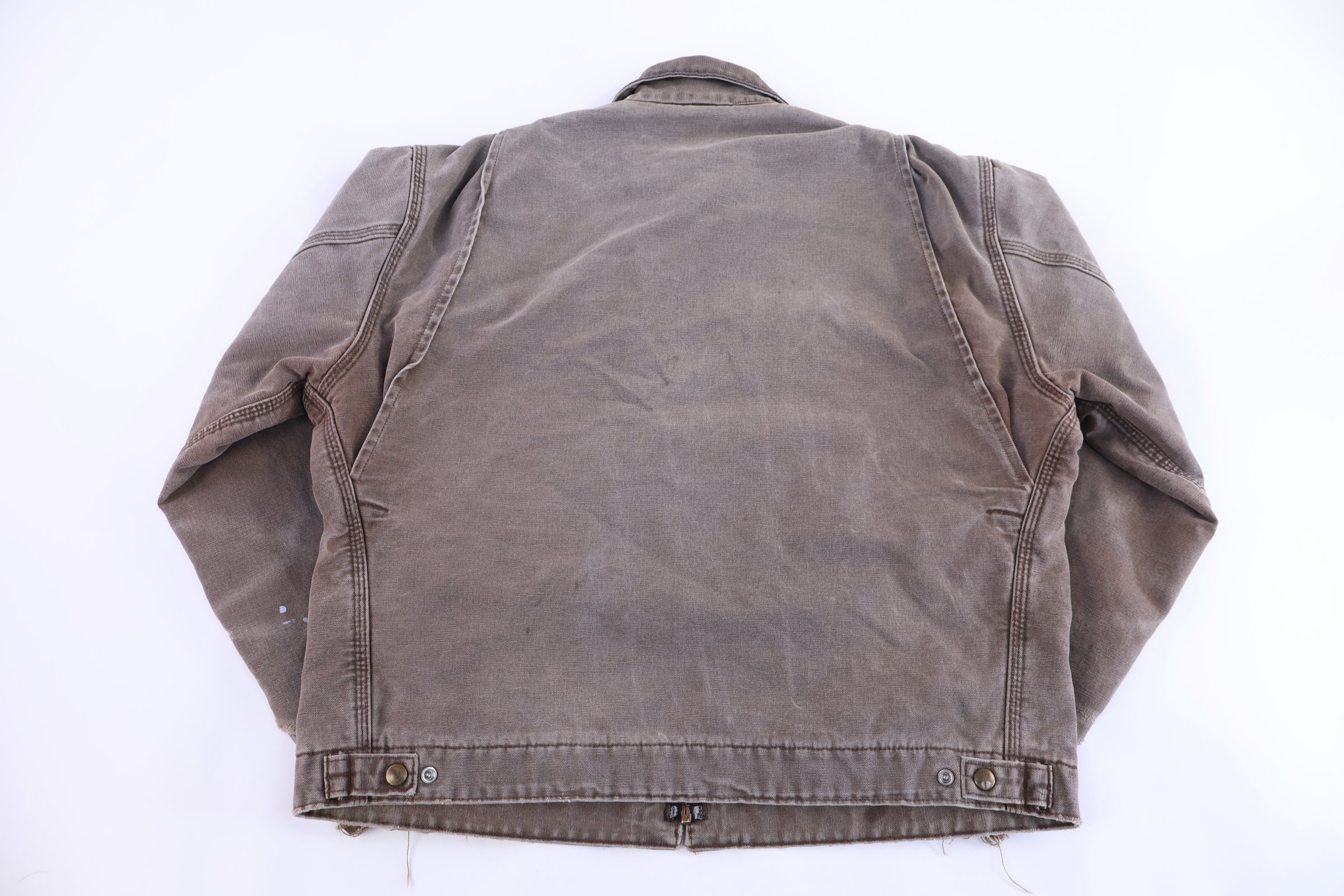Carhartt Logo Patch Brown Blanket Lined Detroit Jacket