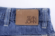 Sean John Dark Wash Denim Shorts