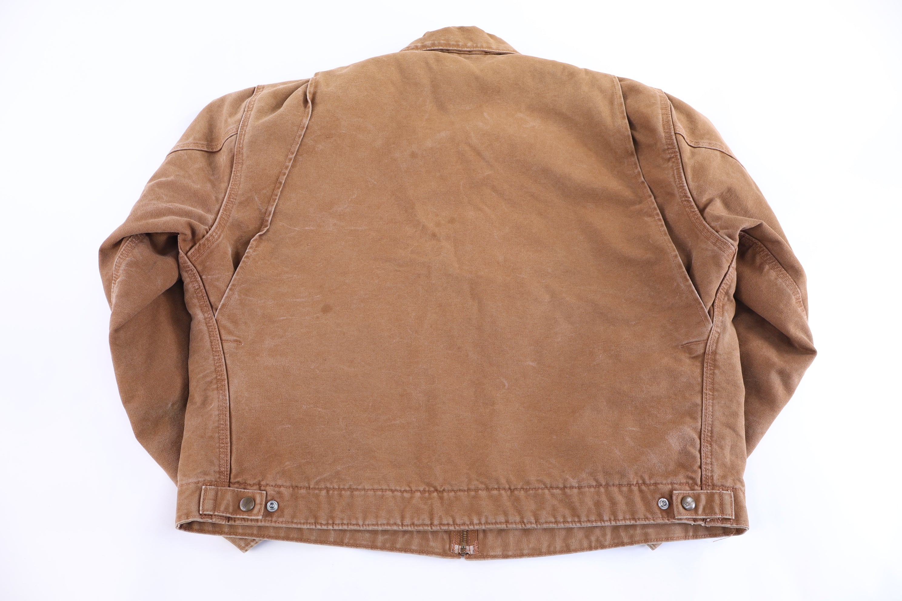 Carhartt Logo Patch Tan Blanket Lined Detroit Jacket