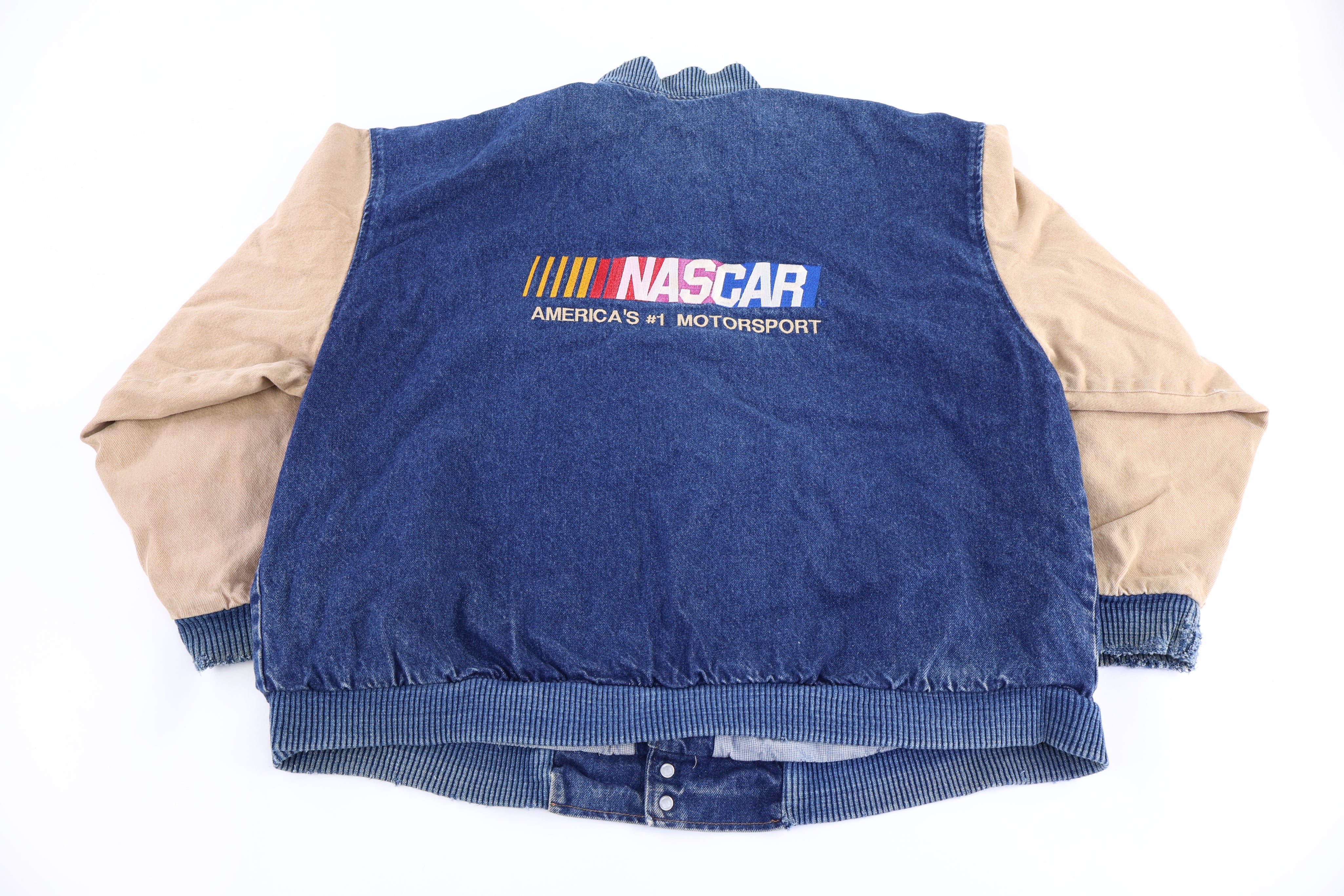 Vintage Nascar Denim Bomber Jacket