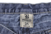 Y2K Brooklyn Xpress Embroidered Denim Shorts