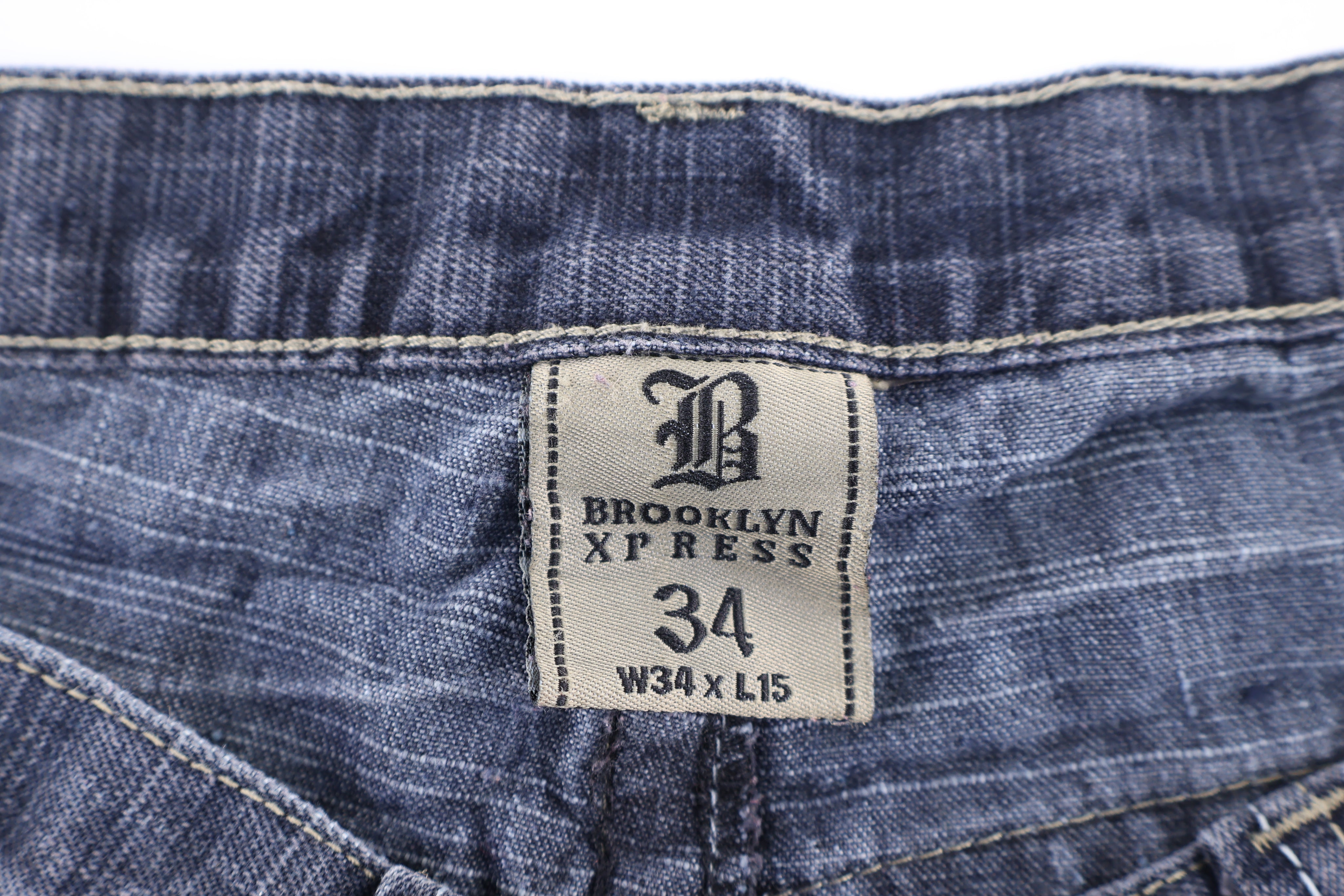 Y2K Brooklyn Xpress Embroidered Denim Shorts