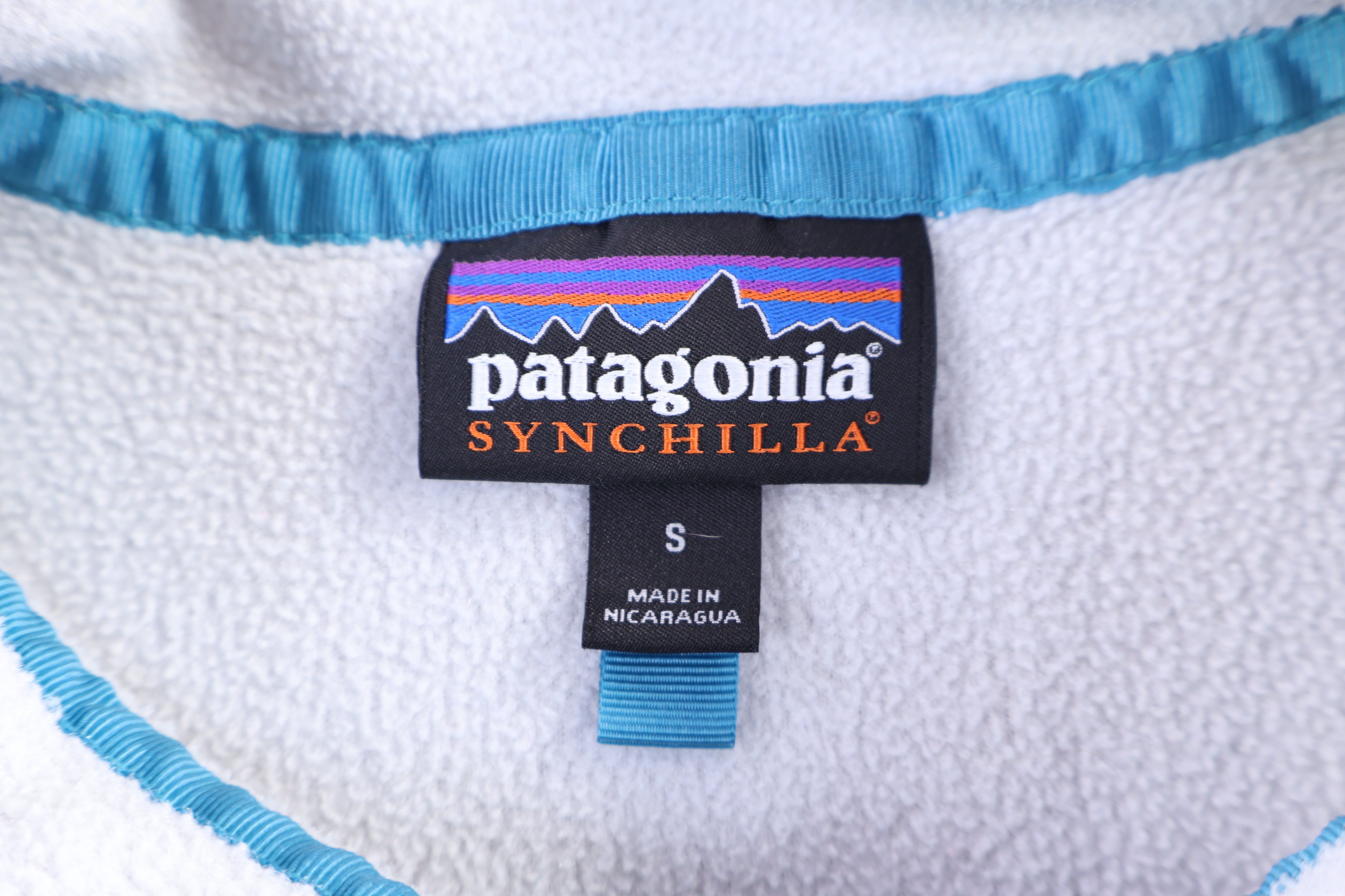 Patagonia Logo Patch Blue Synchila Snap-T Pullover