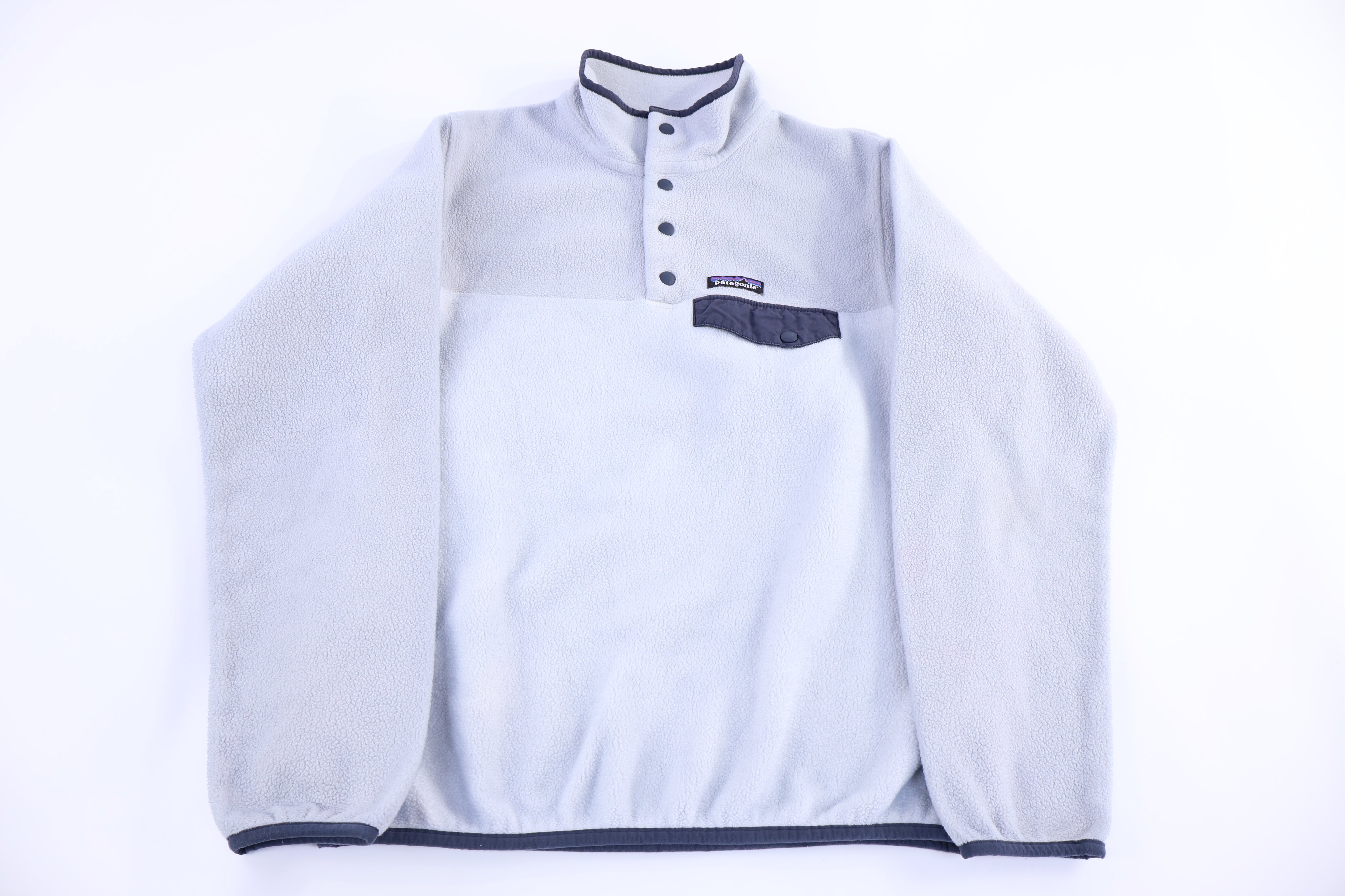 Patagonia Logo Patch Blue Synchila Snap-T Pullover