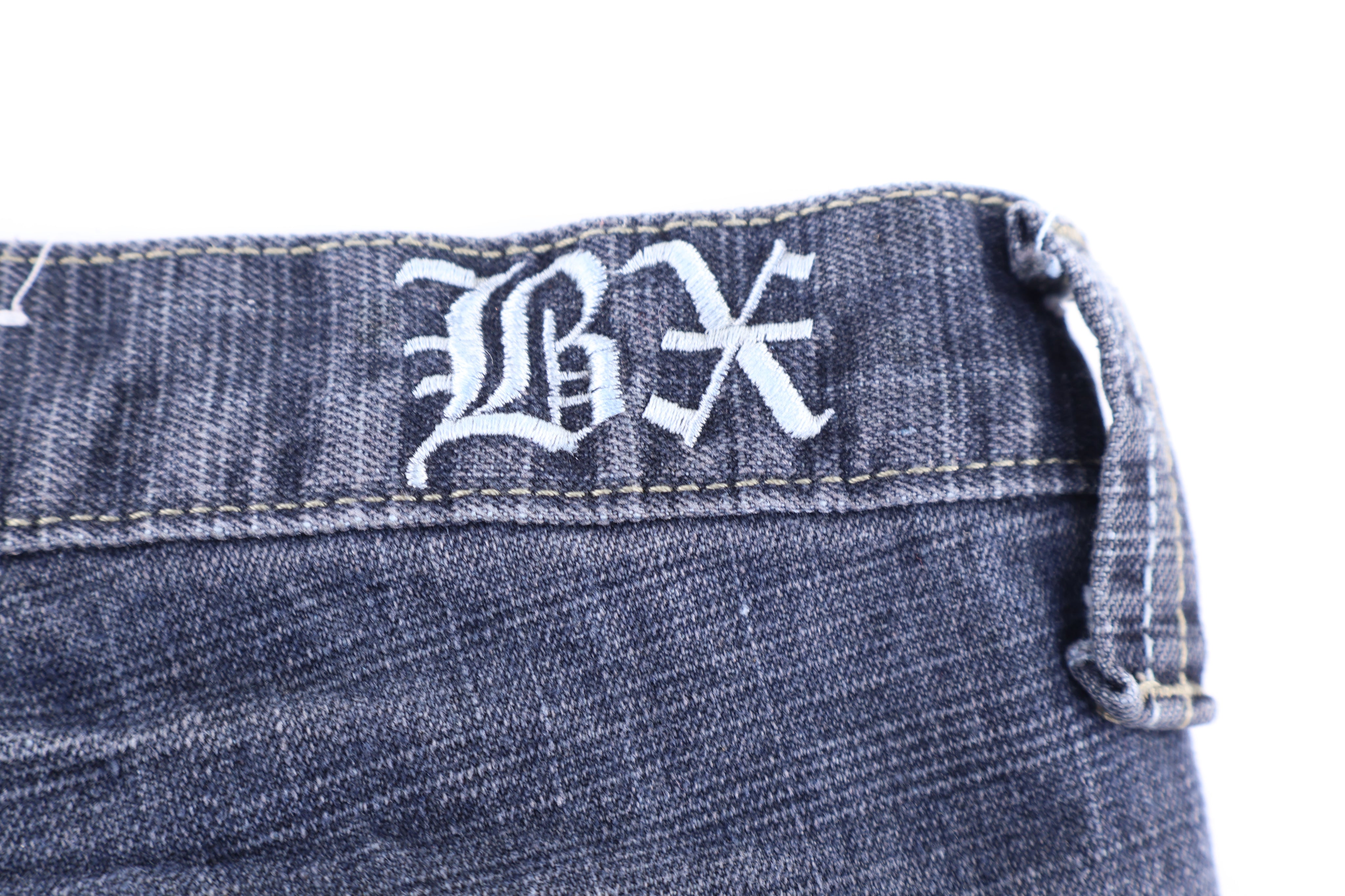 Y2K Brooklyn Xpress Embroidered Denim Shorts