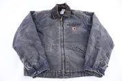 Carhartt Logo Patch Grey Blanket Lined Detroit Jacket