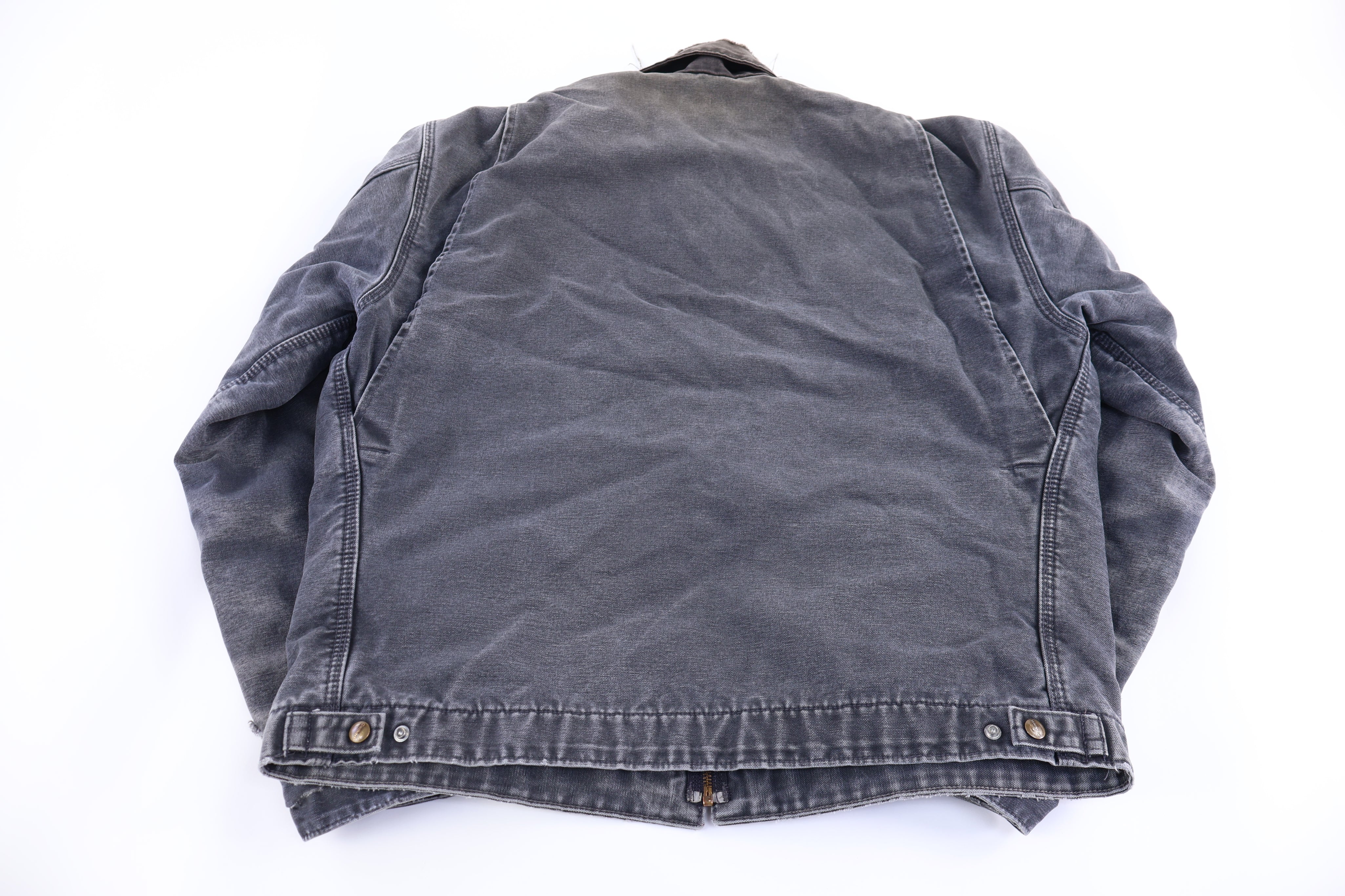 Carhartt Logo Patch Grey Blanket Lined Detroit Jacket