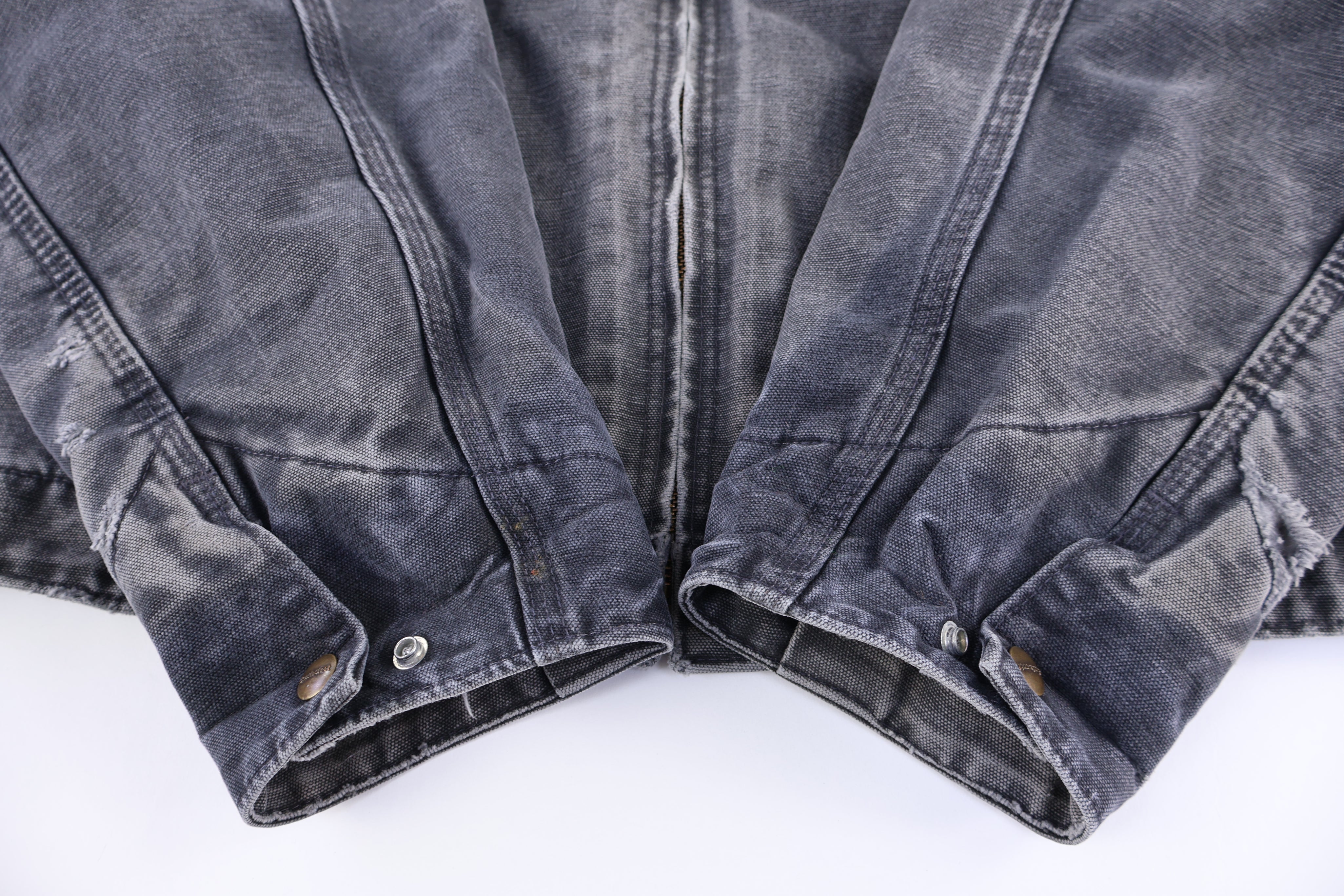 Carhartt Logo Patch Grey Blanket Lined Detroit Jacket