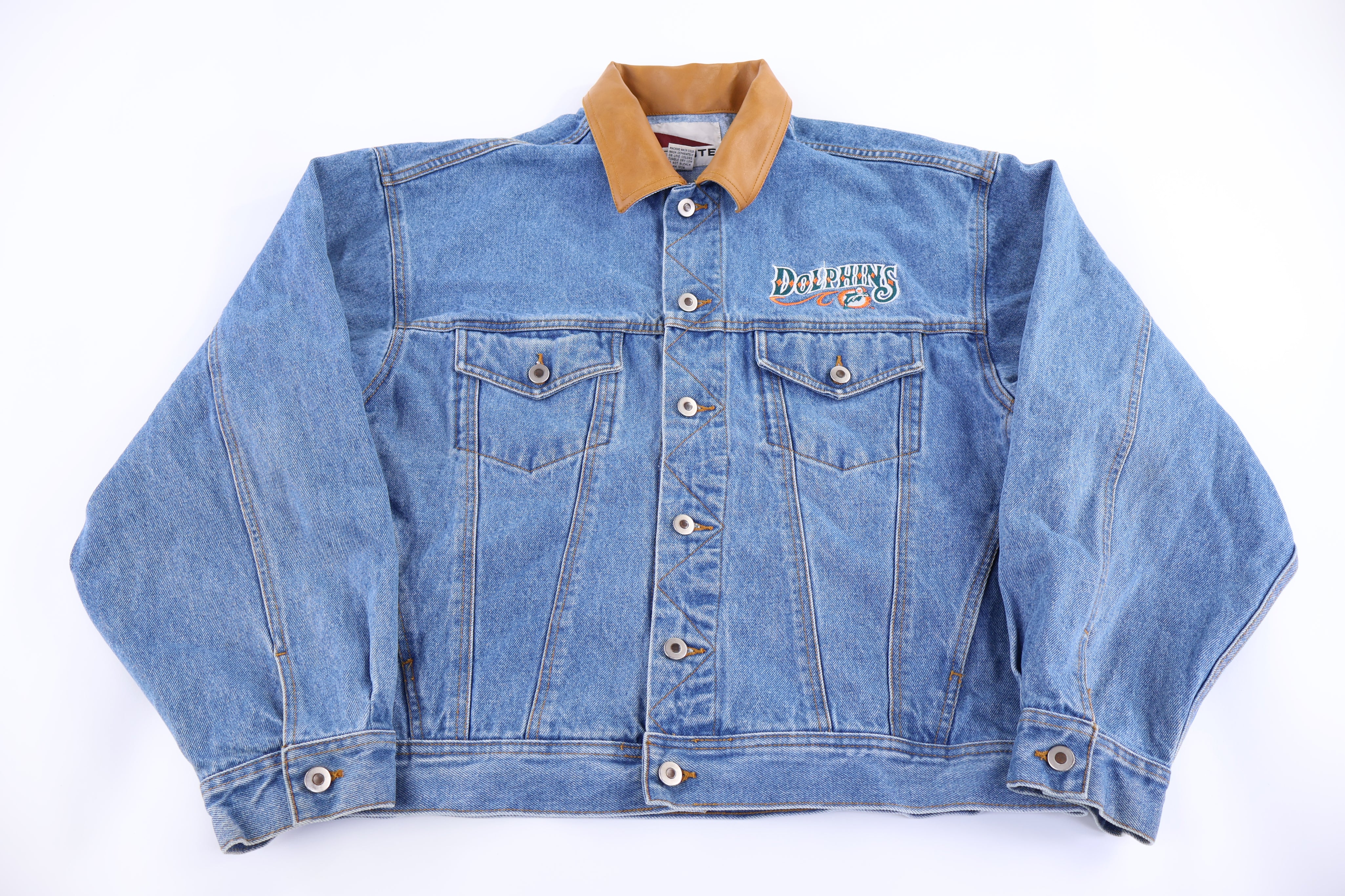 Vintage Miami Dolphins Football Denim Jacket