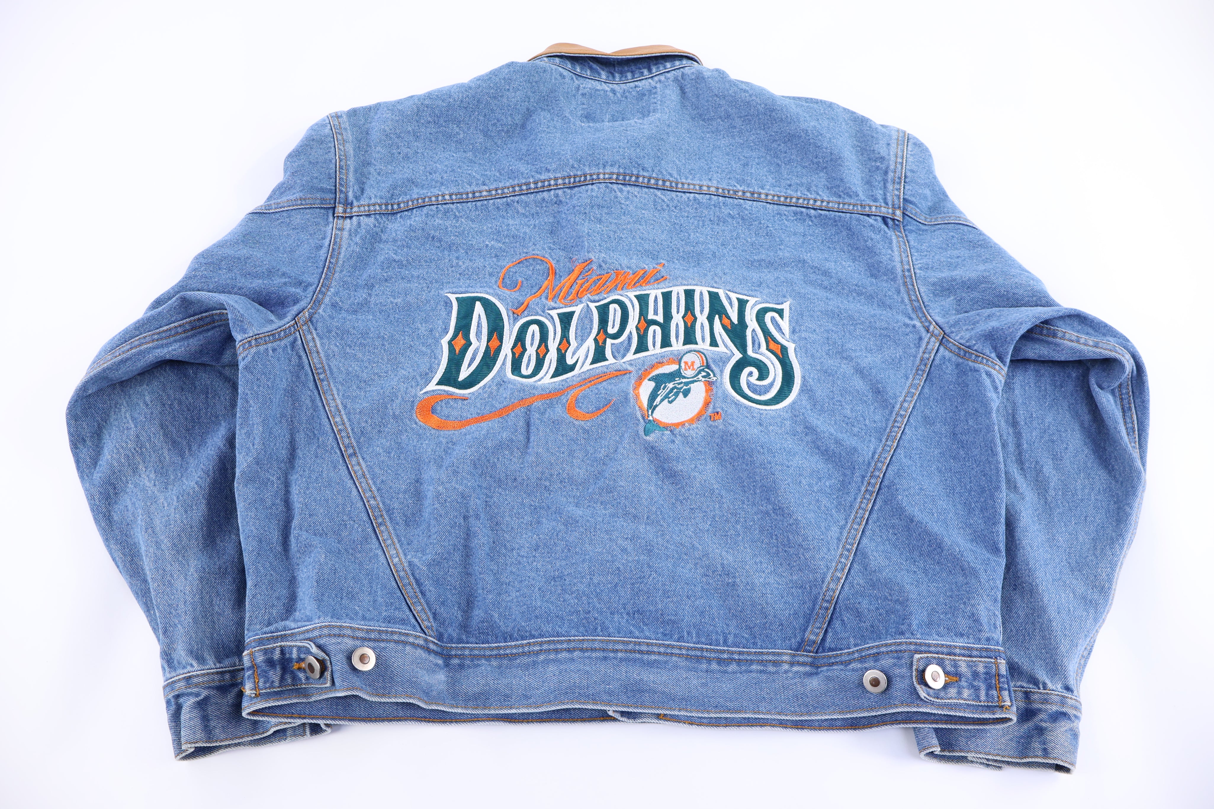 Vintage Miami Dolphins Football Denim Jacket