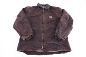 Carhartt Logo Patch Brown Sherpa Lined Jacket
