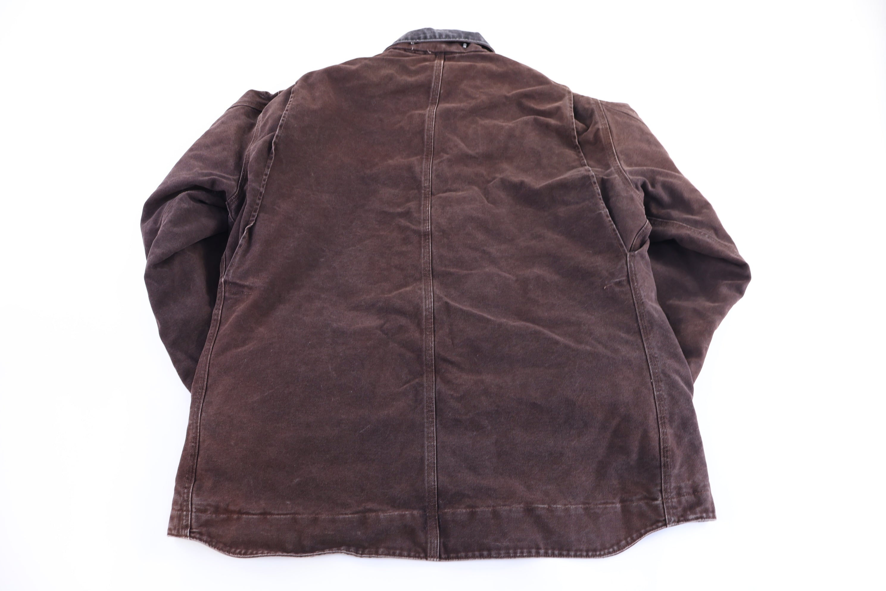 Carhartt Logo Patch Brown Sherpa Lined Jacket