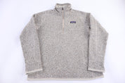 Patagonia Logo Patch Tan Quarter Zip Pullover
