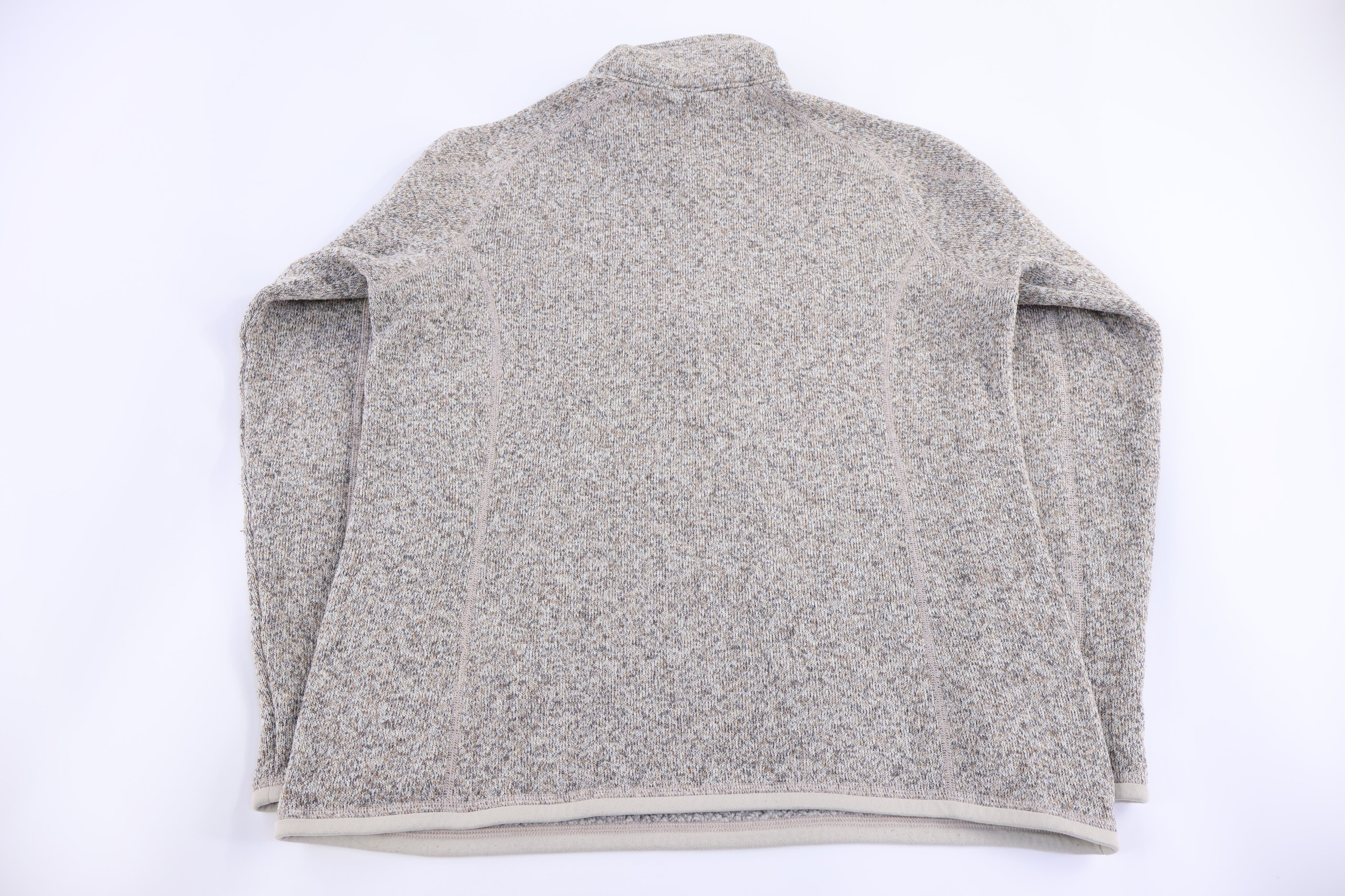 Patagonia Logo Patch Tan Quarter Zip Pullover