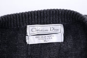 90's Christian Dior Grey Knit Sweater