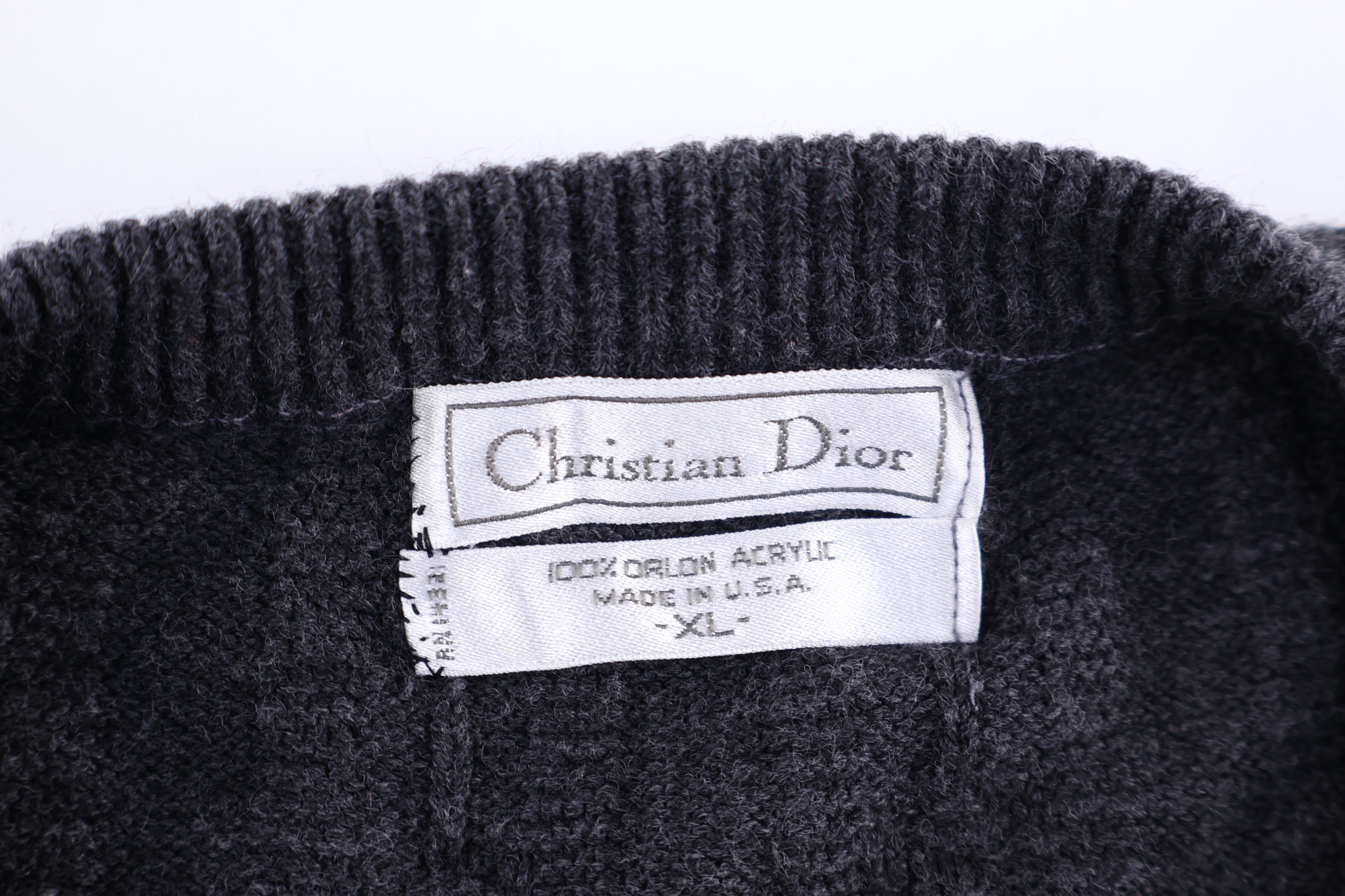 90's Christian Dior Grey Knit Sweater