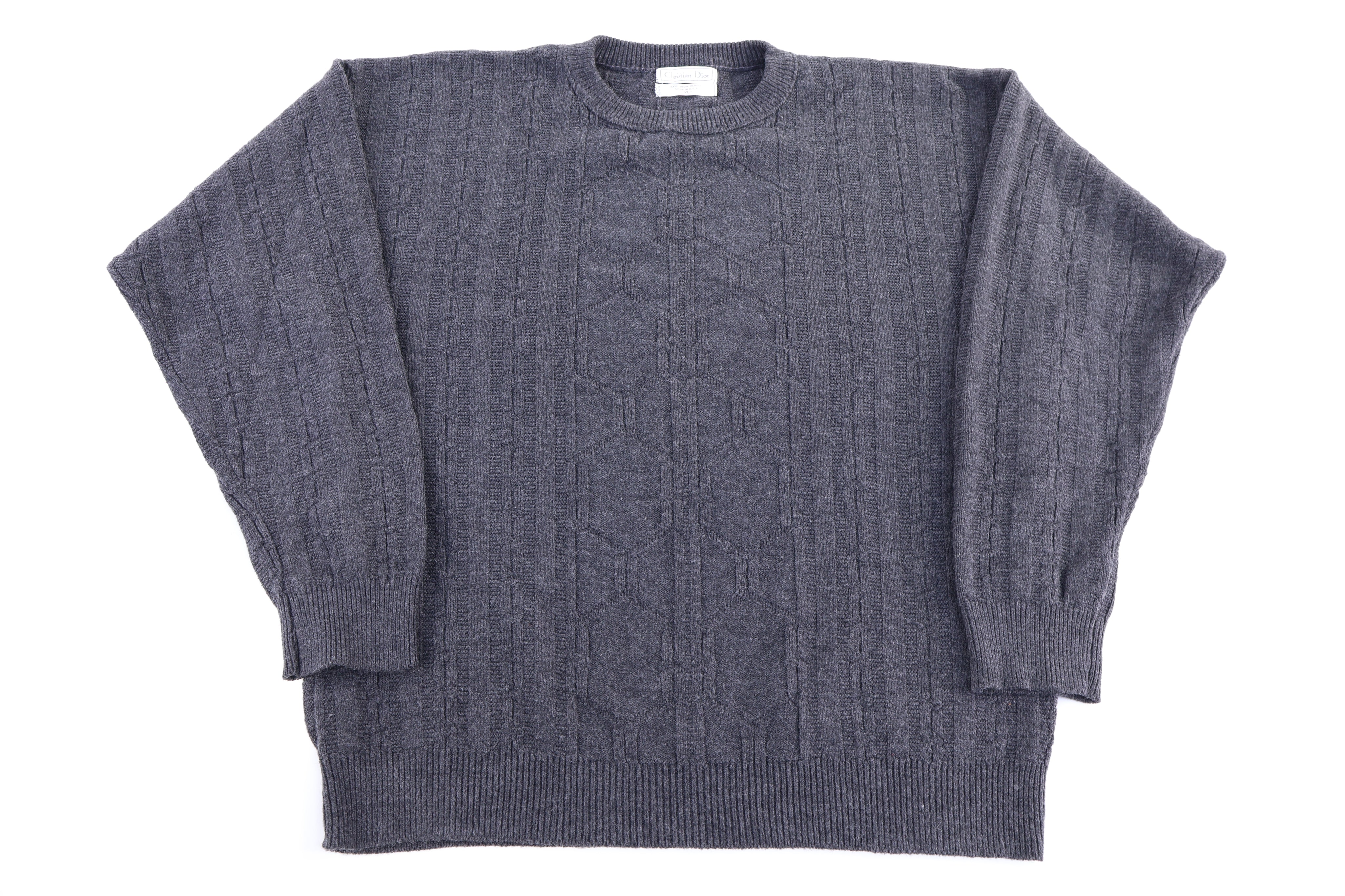 90's Christian Dior Grey Knit Sweater