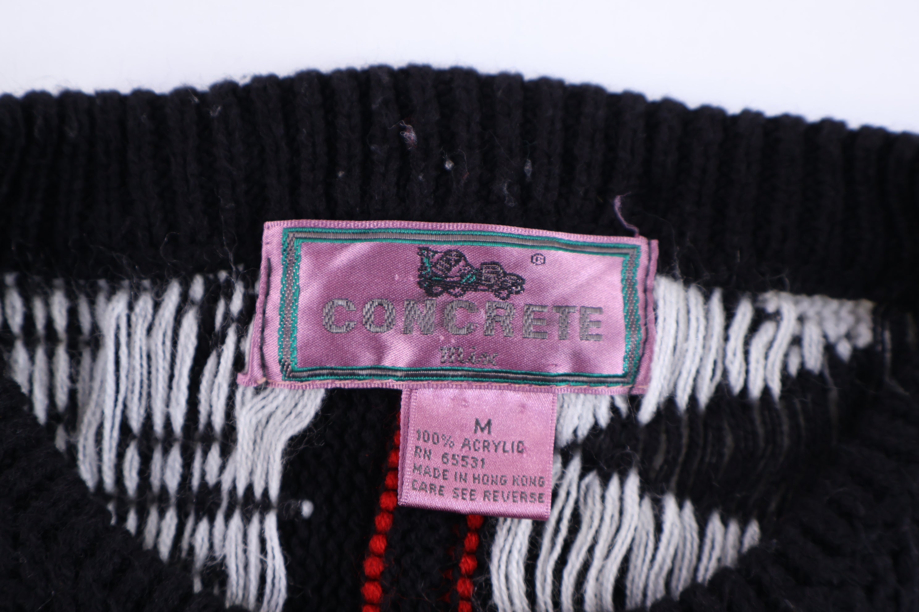 90's Concrete Multipattern Knit Sweater