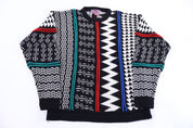 90's Concrete Multipattern Knit Sweater