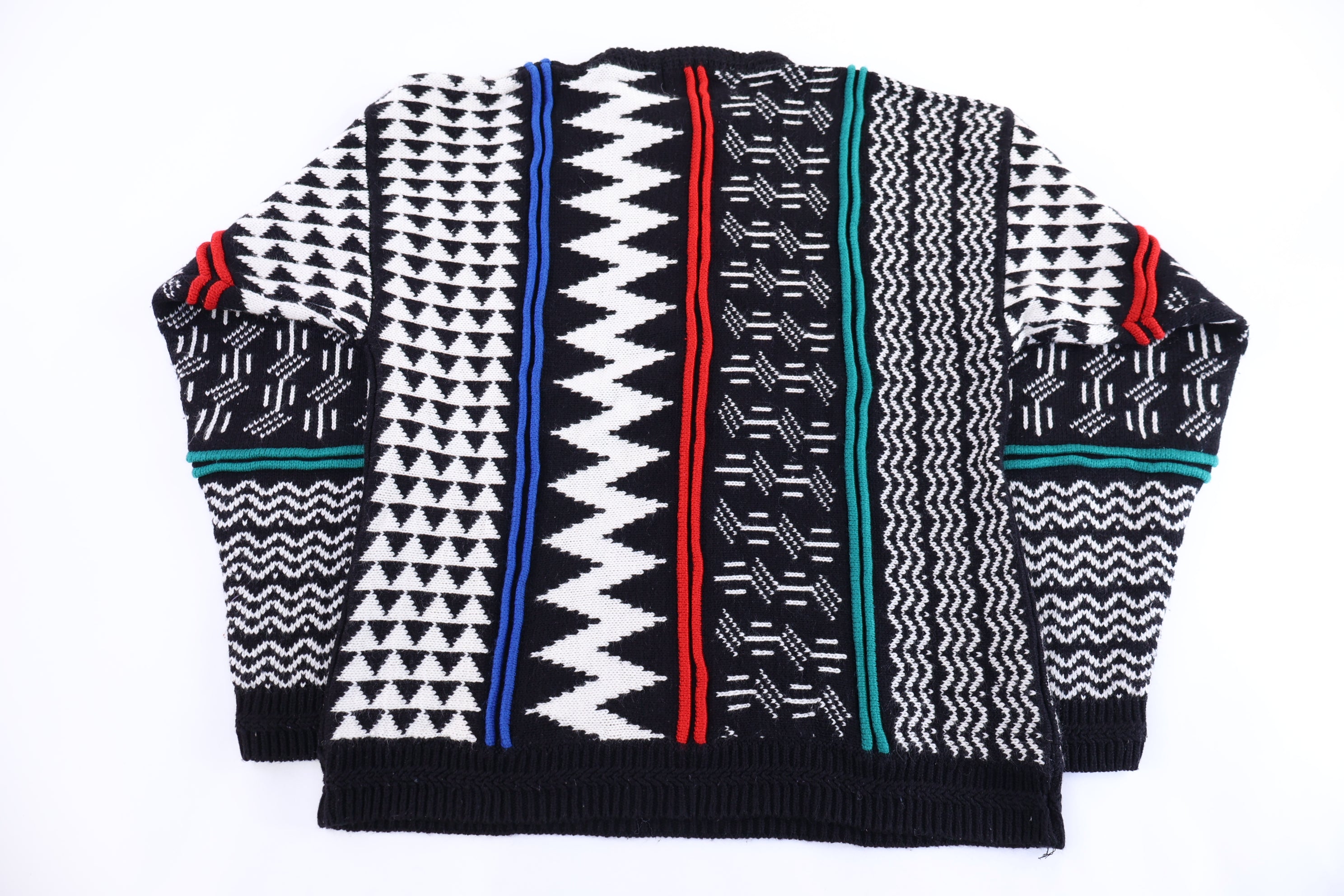 90's Concrete Multipattern Knit Sweater