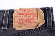 Vintage Levi's 501 Black Denim Jeans