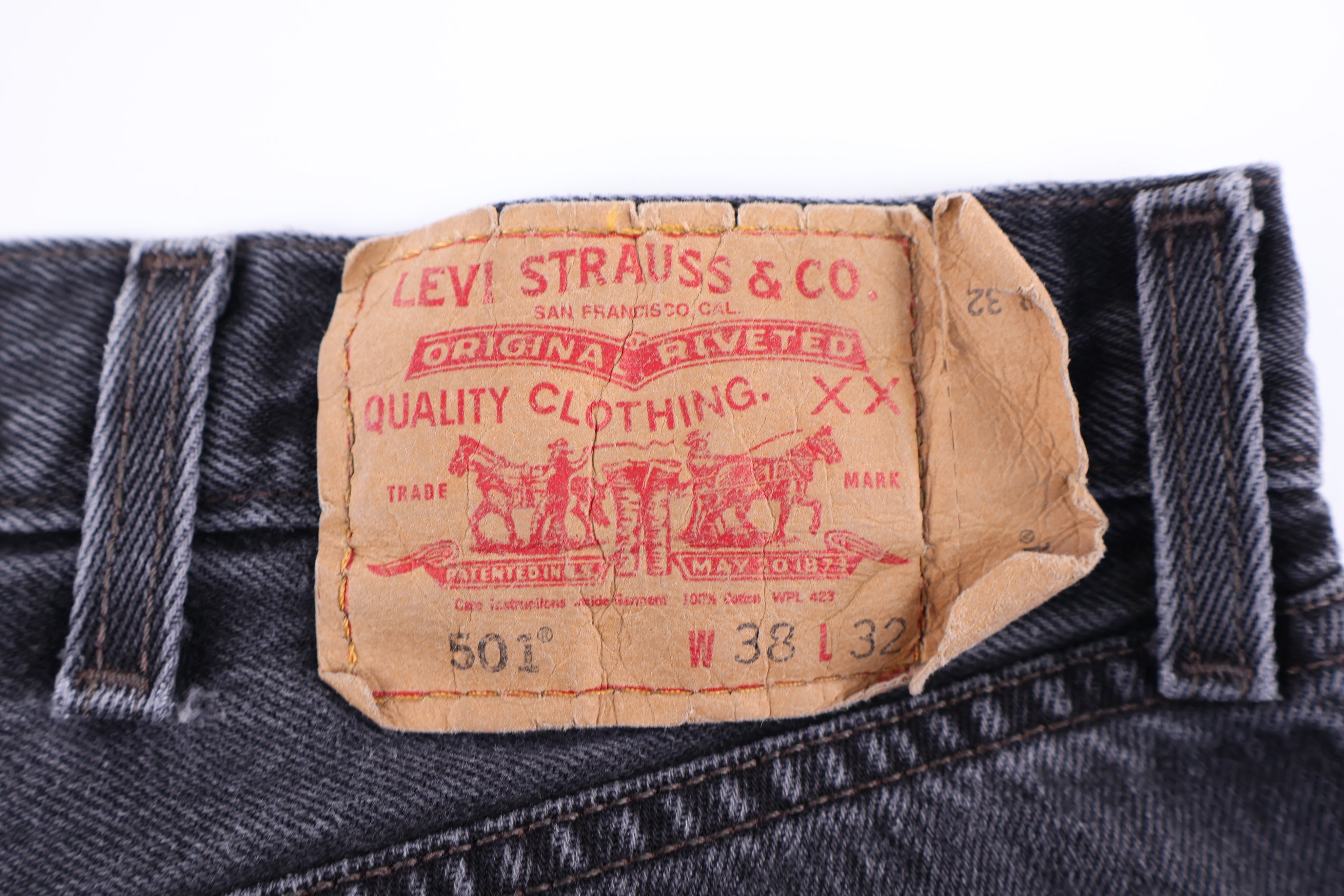 Vintage Levi's 501 Black Denim Jeans