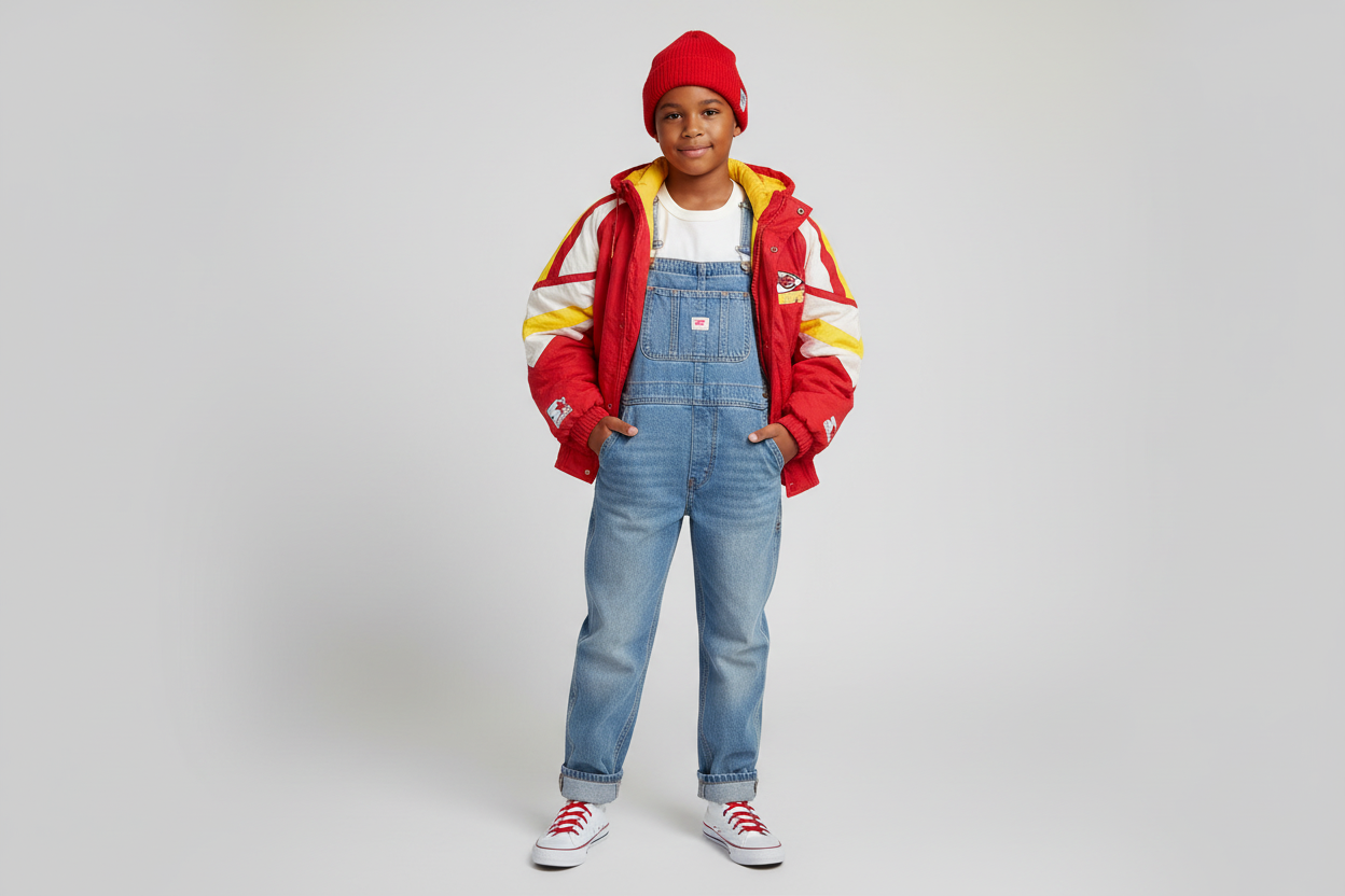 Youth Vintage Starter Kansas City Chiefs Football Puffer Jacket
