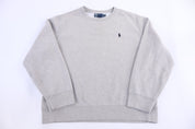 Polo by Ralph Lauren Embroidered Logo Grey Pullover