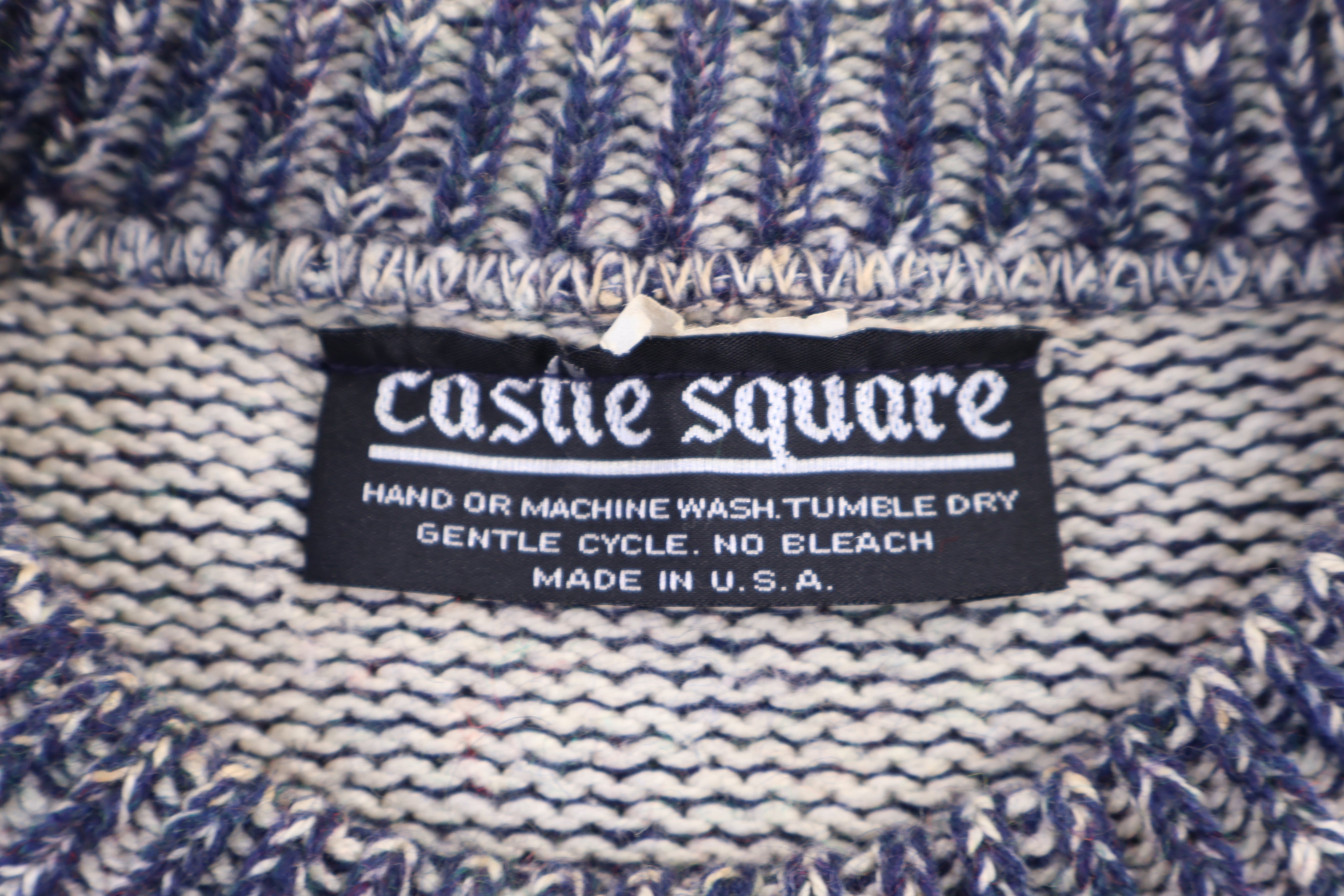 80's Castle Square Multipatterned Knit Sweater