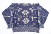 80's Castle Square Multipatterned Knit Sweater