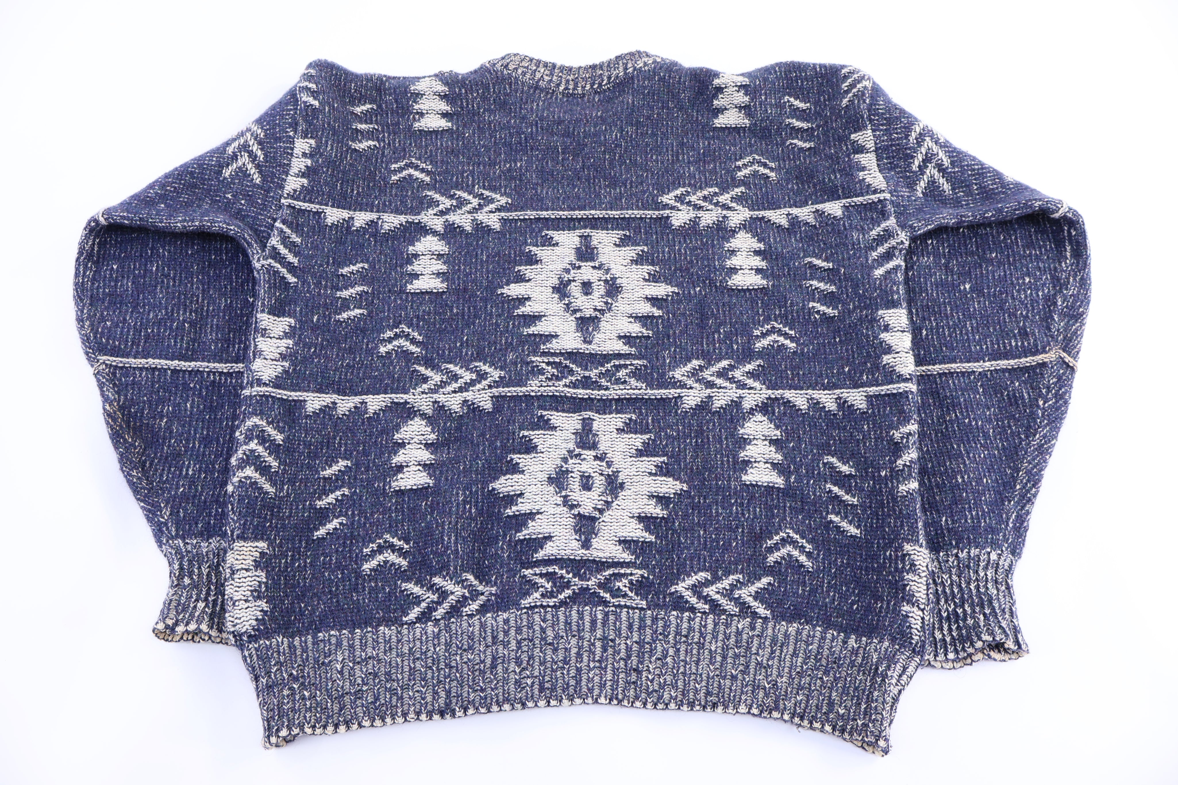 80's Castle Square Multipatterned Knit Sweater