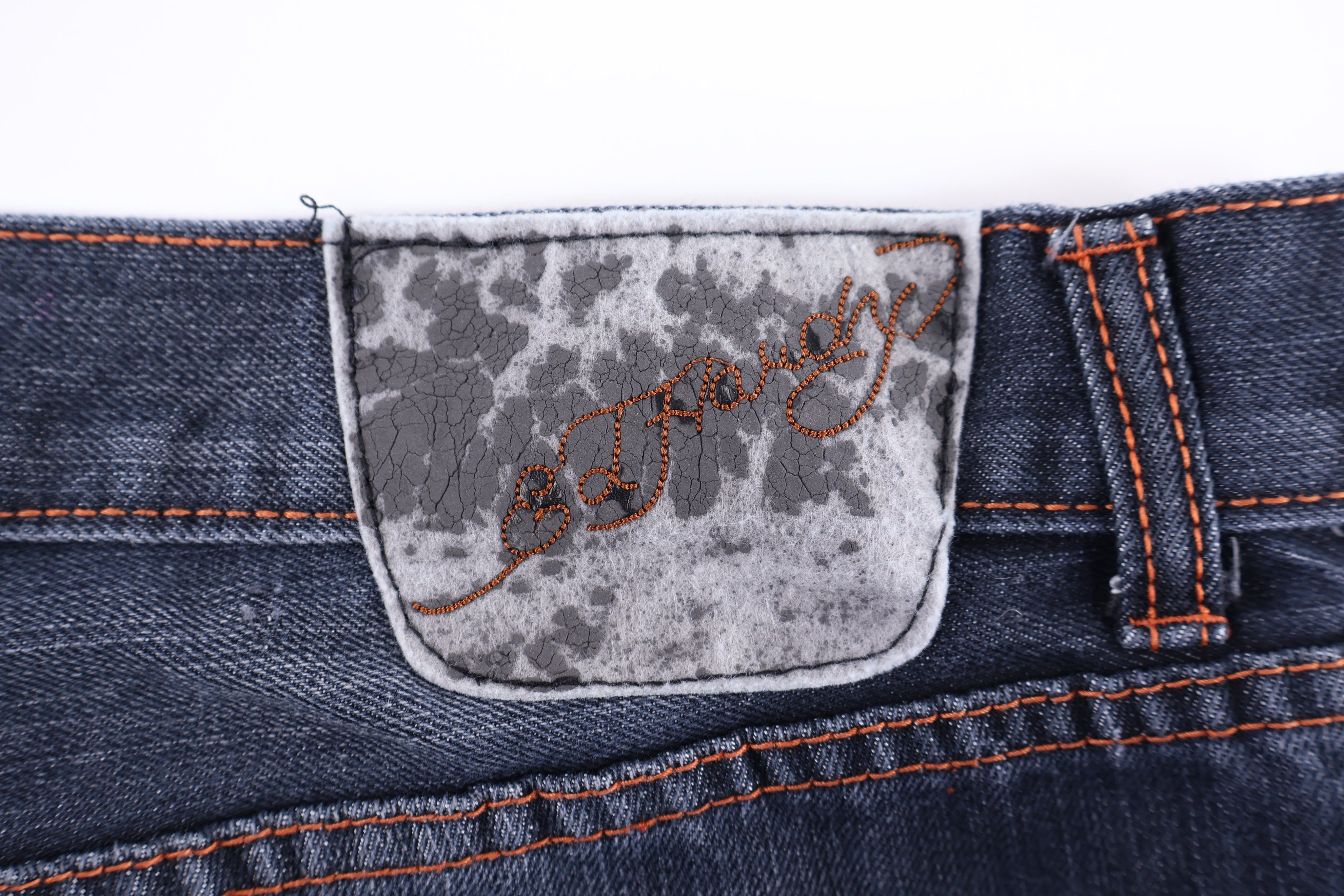 Ed Hardy Embroidered Dark Wash Denim Jeans
