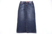 Ed Hardy Embroidered Dark Wash Denim Jeans