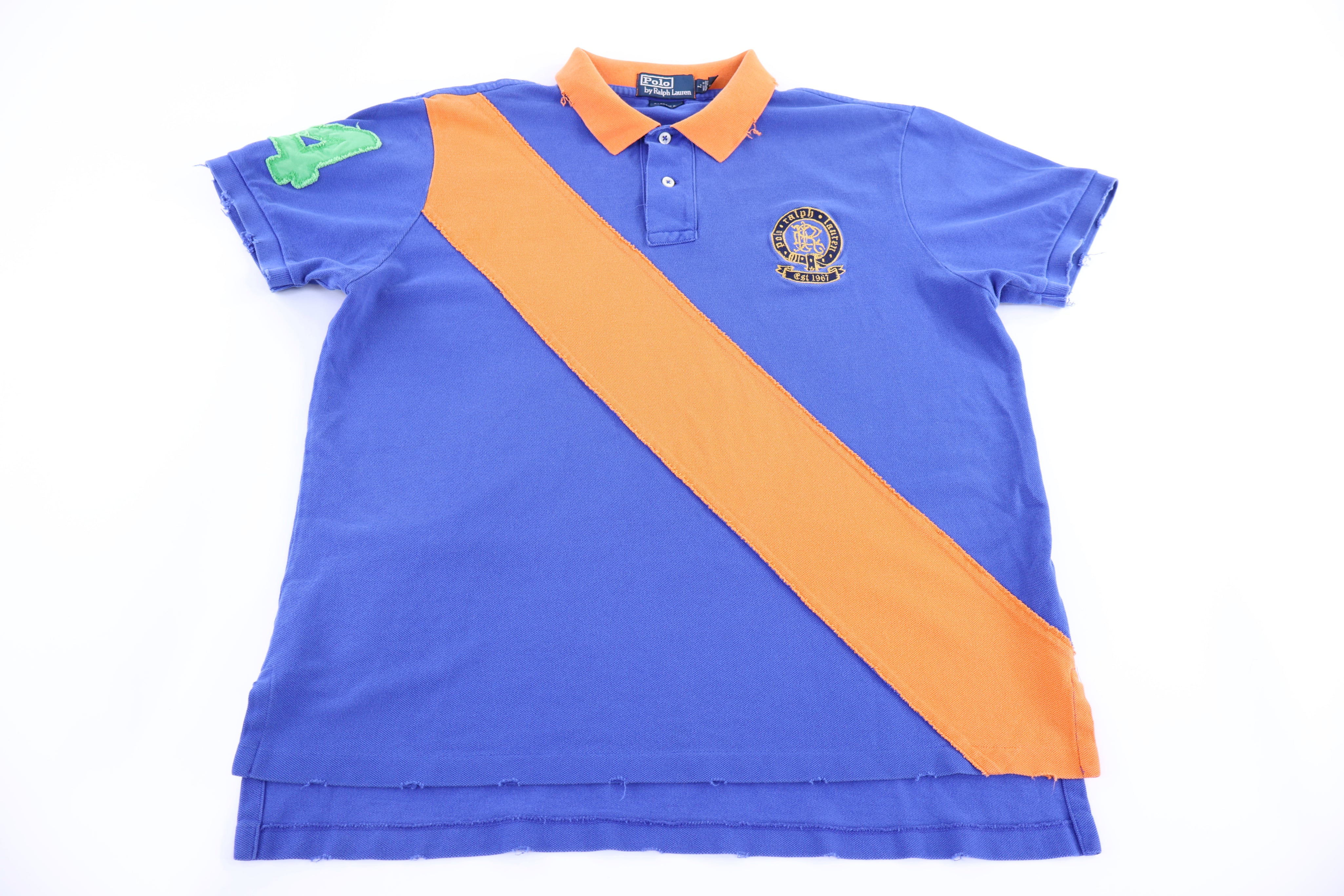 Polo by Ralph Lauren Orange & Blue Button Up