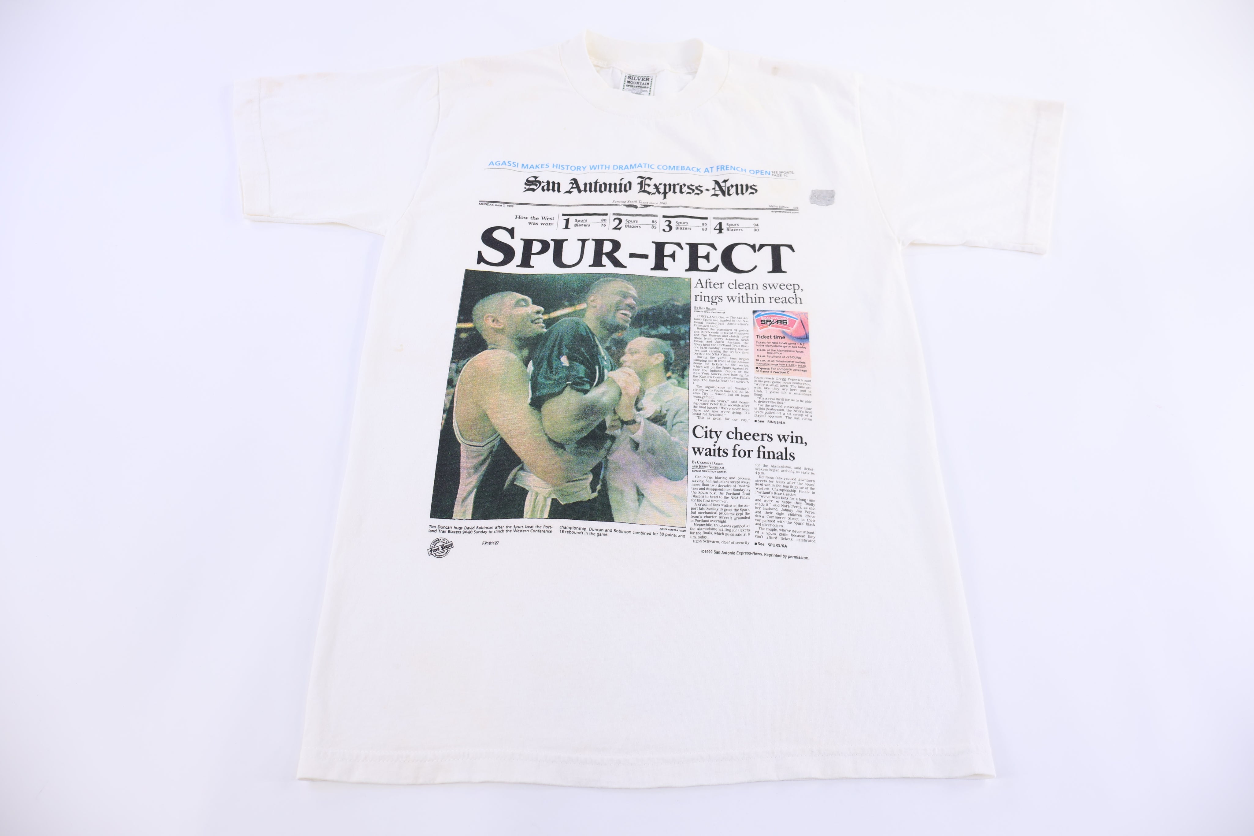 1999 San Antonio Spurs World Champions T-shirt