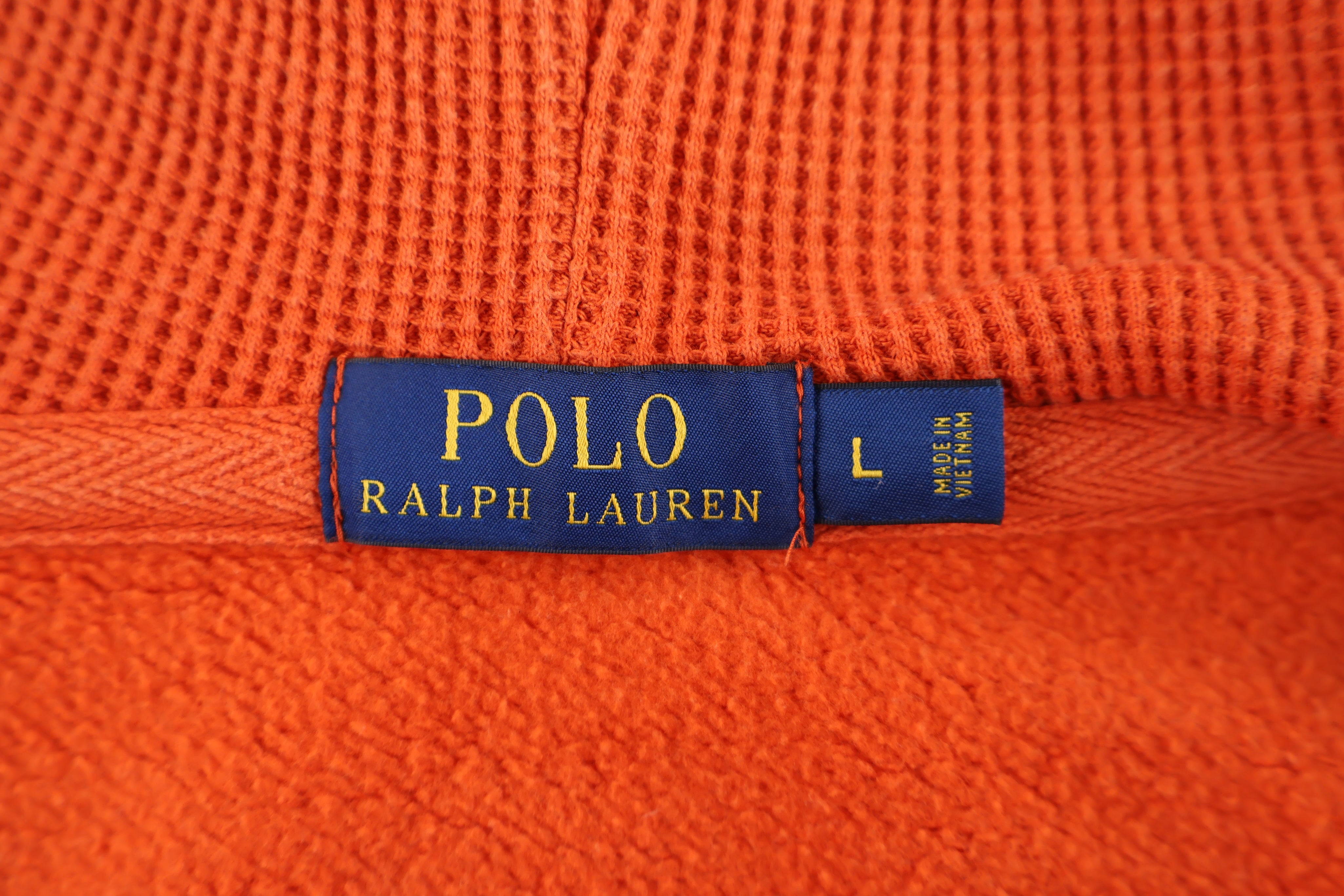 Polo Ralph Lauren Embroidered Logo Orange Full Zip Jacket