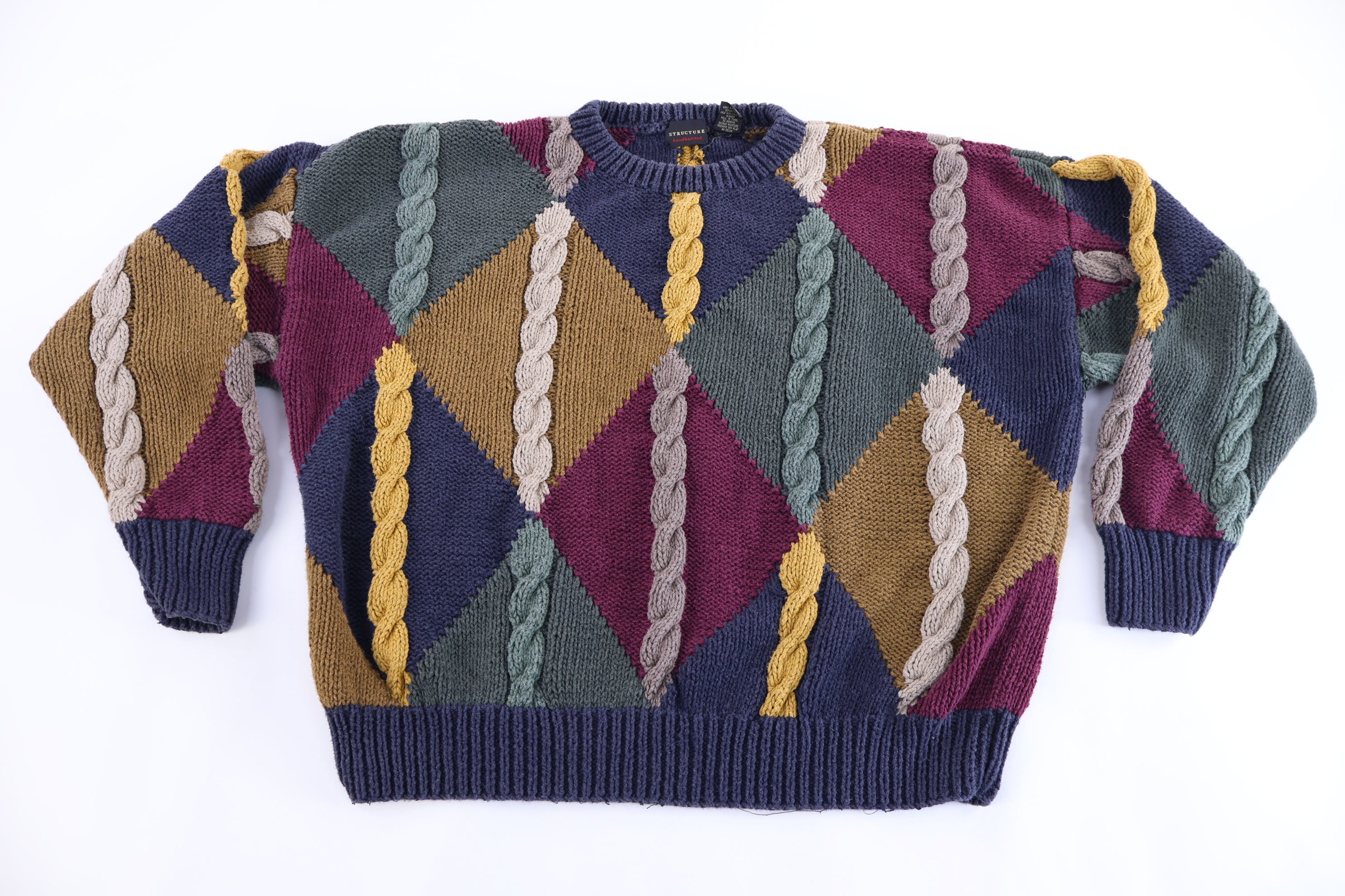 90's Structure Multicolor Knit Sweater
