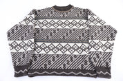 80's Sweater Graphix Multipattern Knit Sweater