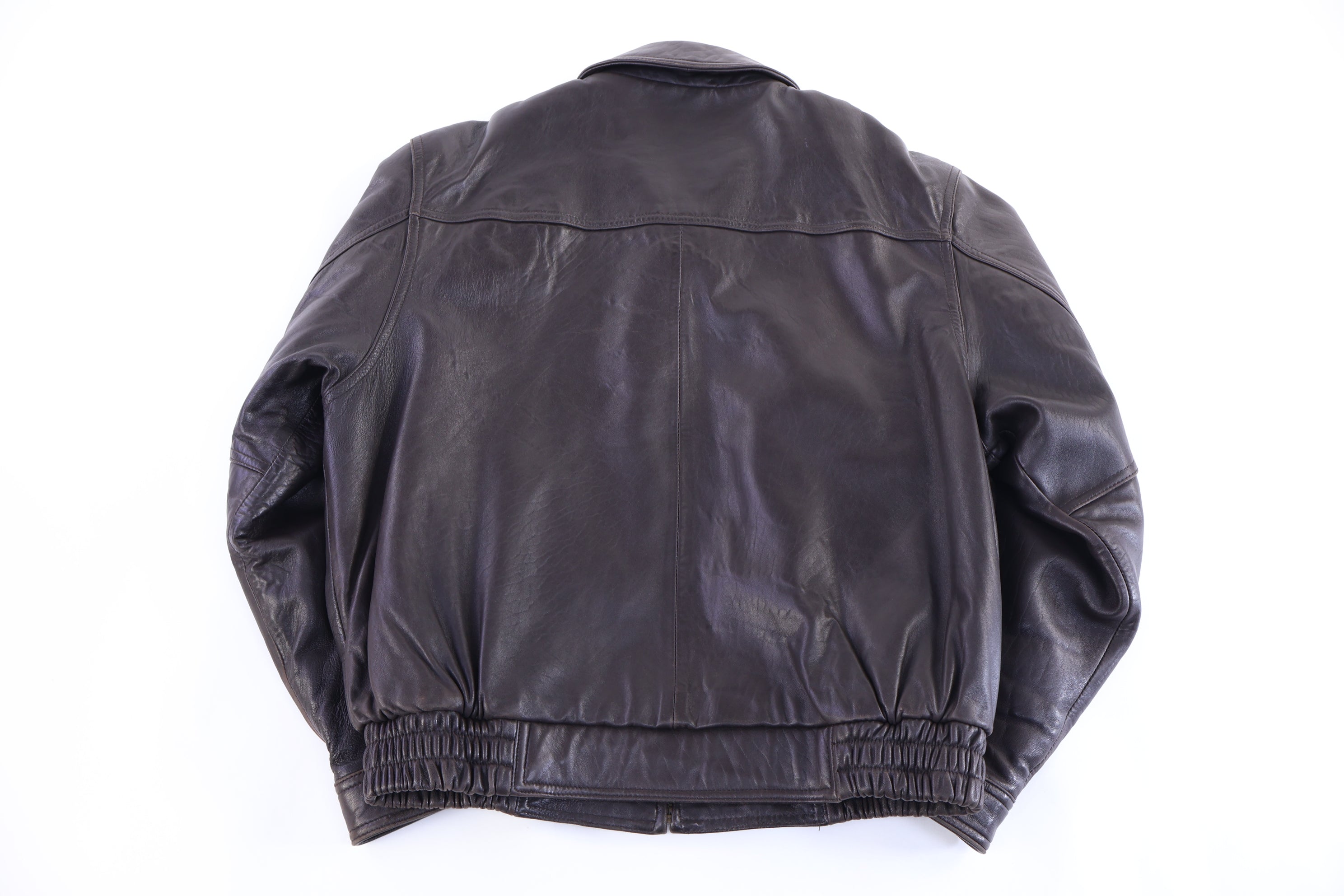 Vintage Baracuta Full Zip Brown Leather Jacket