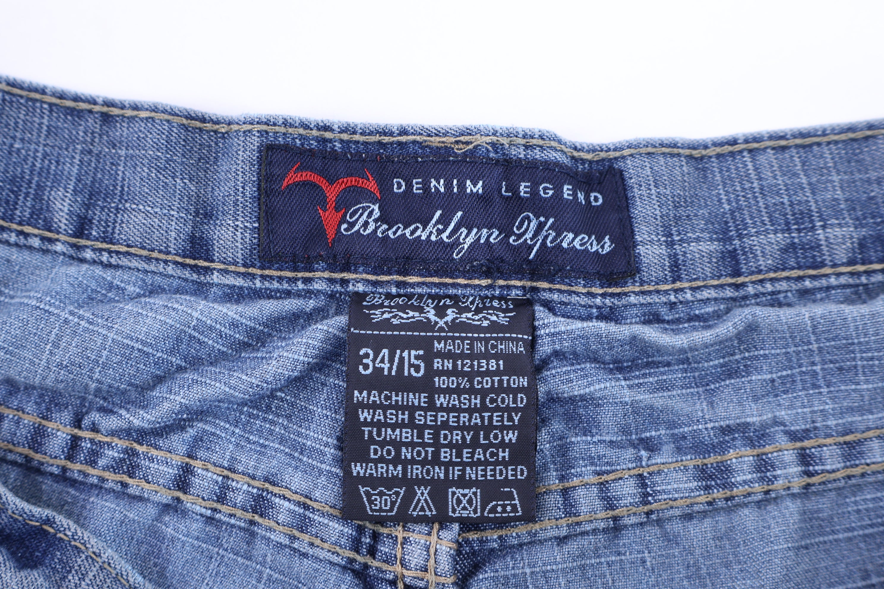 Brooklyn Xpress Medium Wash Denim Shorts